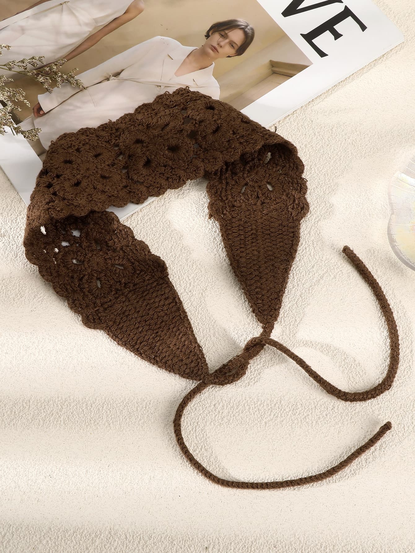 1pc Solid Knit Hair Band For Daily Use For Girls Hairstyles Casual Boho Bandana Headband,Summer Hair Accessories For Women