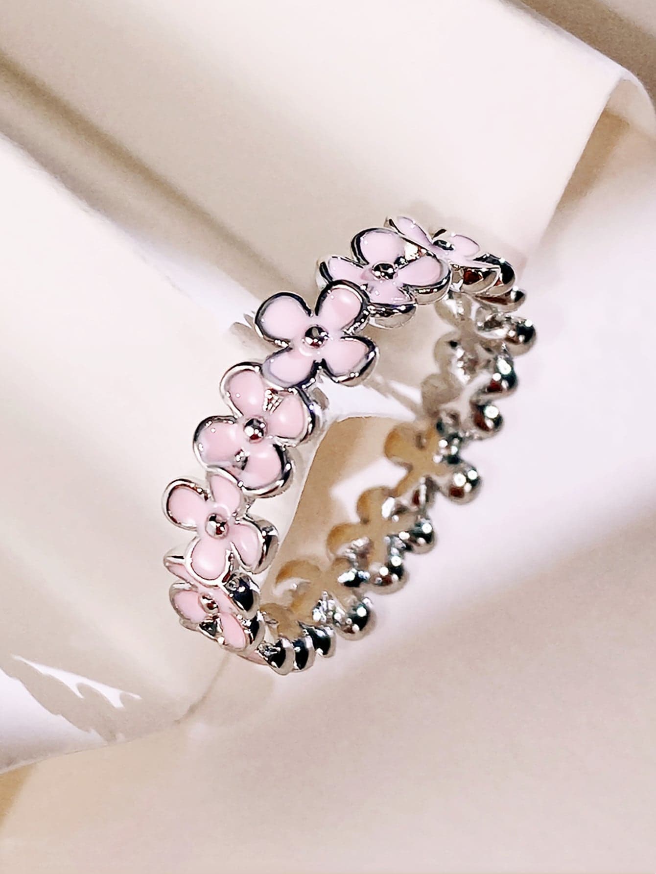1pc Exquisite Flower Ring, Suitable For Women, Can Be Used For Wedding, Engagement Party, Valentine's Day And Other Occasions Jewelry