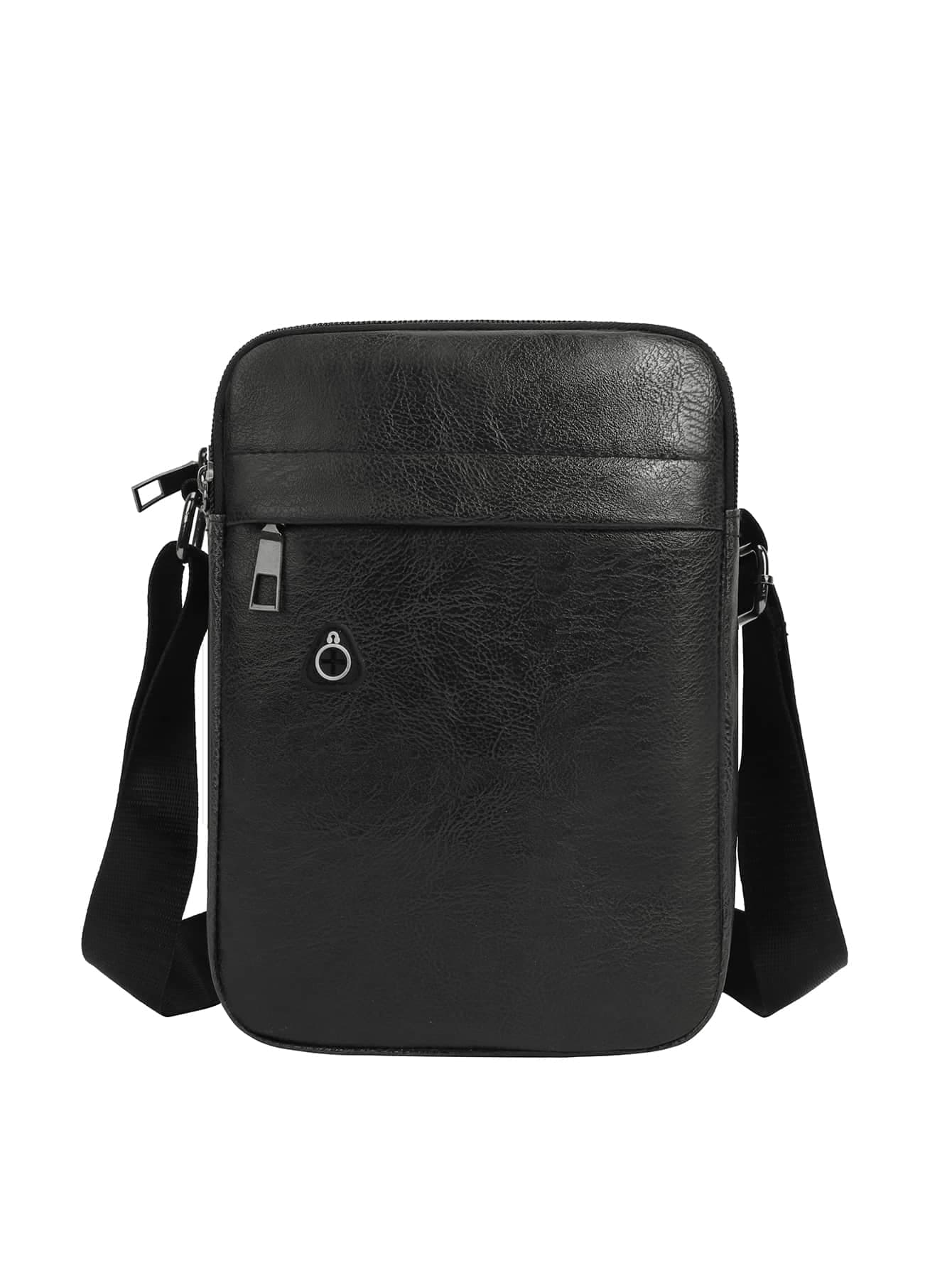 1pc Solid Color Fashionable Casual Backpack, PU Material, Zipper Closure, Casual Backpack, Suitable For Men, Daily Commute, Outing, Travel Pouch Festival Valentine'S Day Phone Bag, Work Bag, Easter ,City Bag