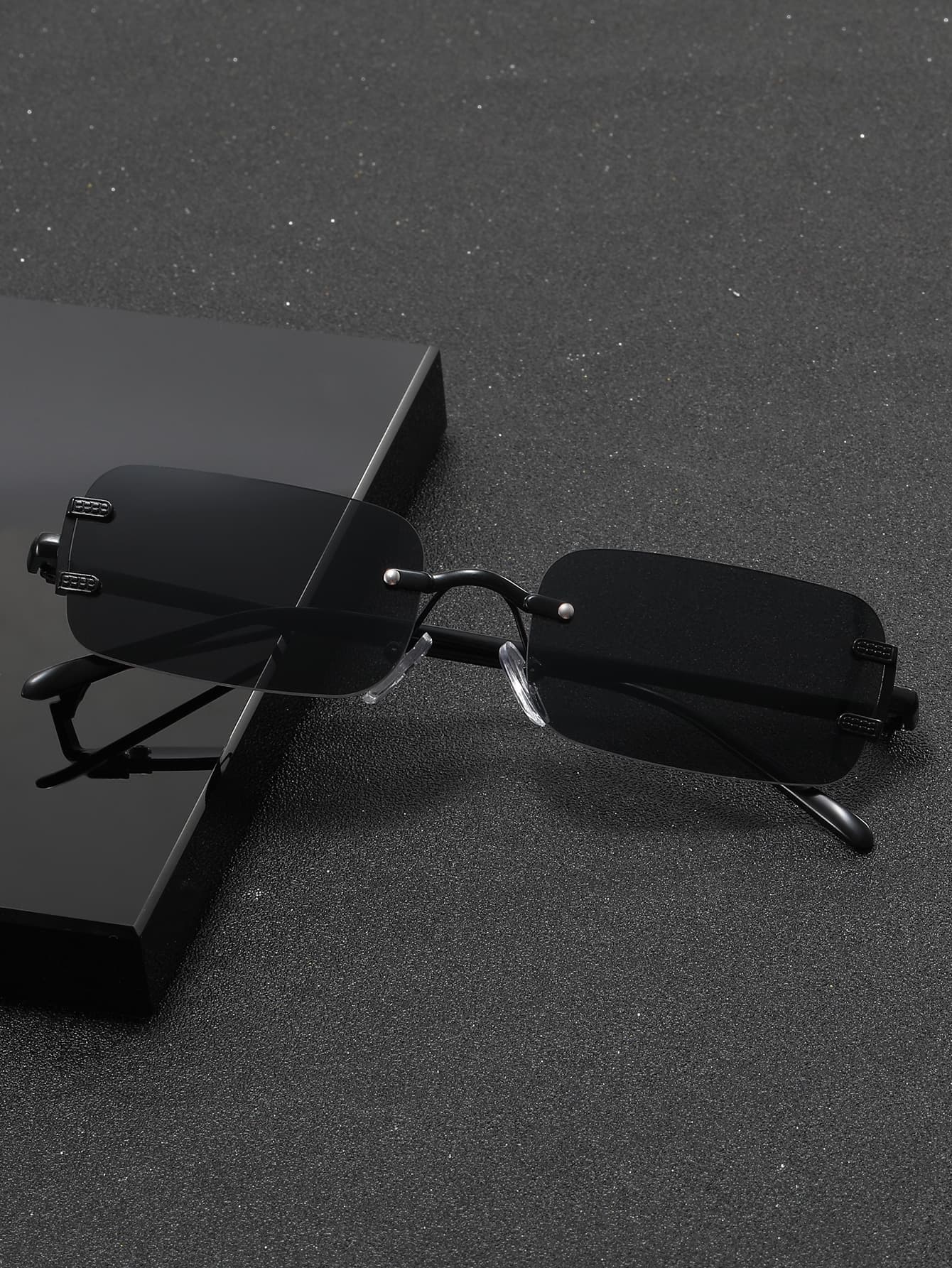 Men Frameless Fashion Glasses, Retro Outdoor Casual Eyewear And Beach Accessory Gift For Summer Travel