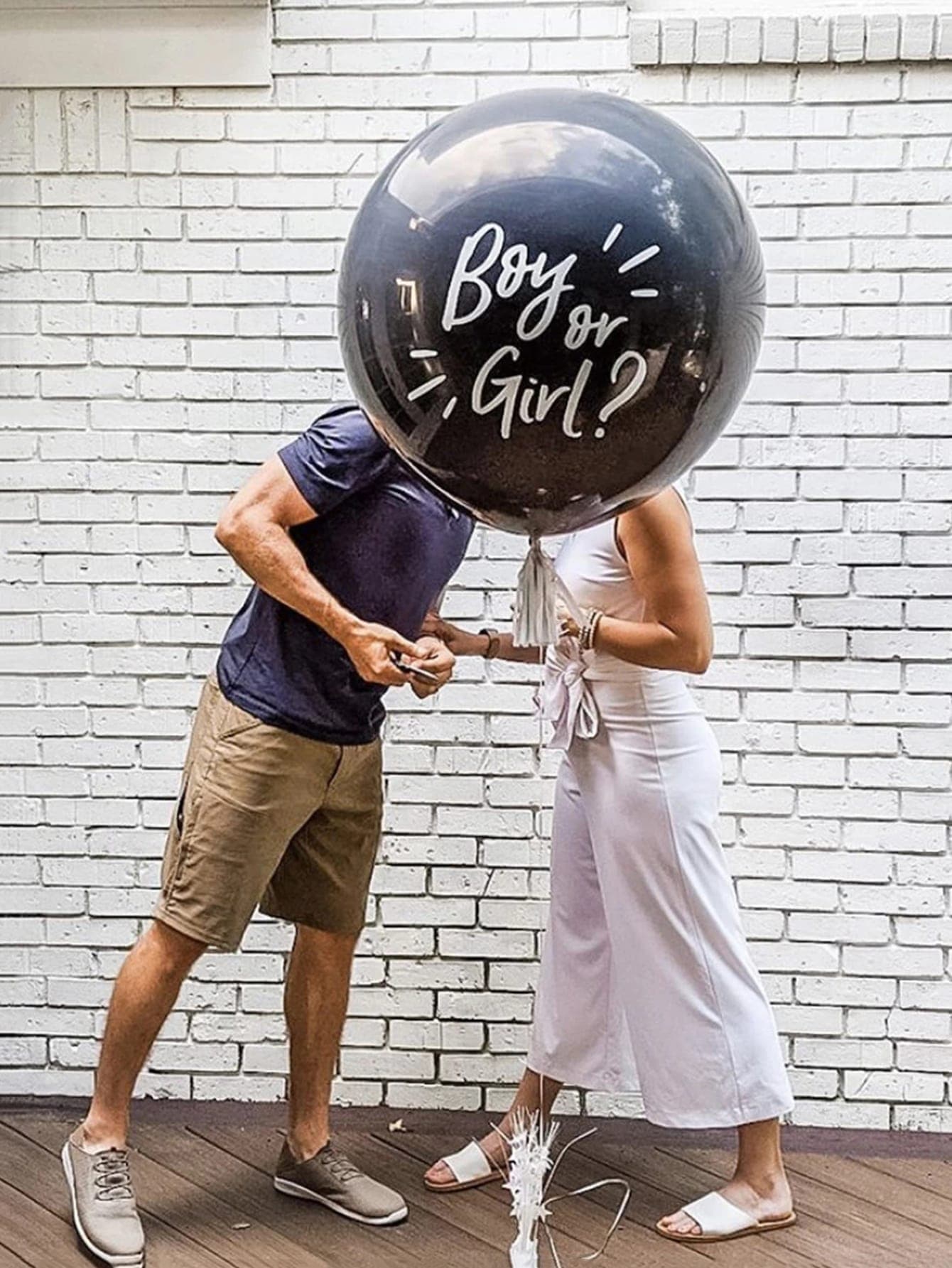 1pc 36-Inch Gender Reveal Party Paper Colored Balloon, Suitable For Party Use, Gender Reveal Party Decoration Latex Balloons, Birthday Decoration, Graduation Party Decoration, Atmosphere Decoration, Suitable For Baby Shower Decoration, Party Supplies