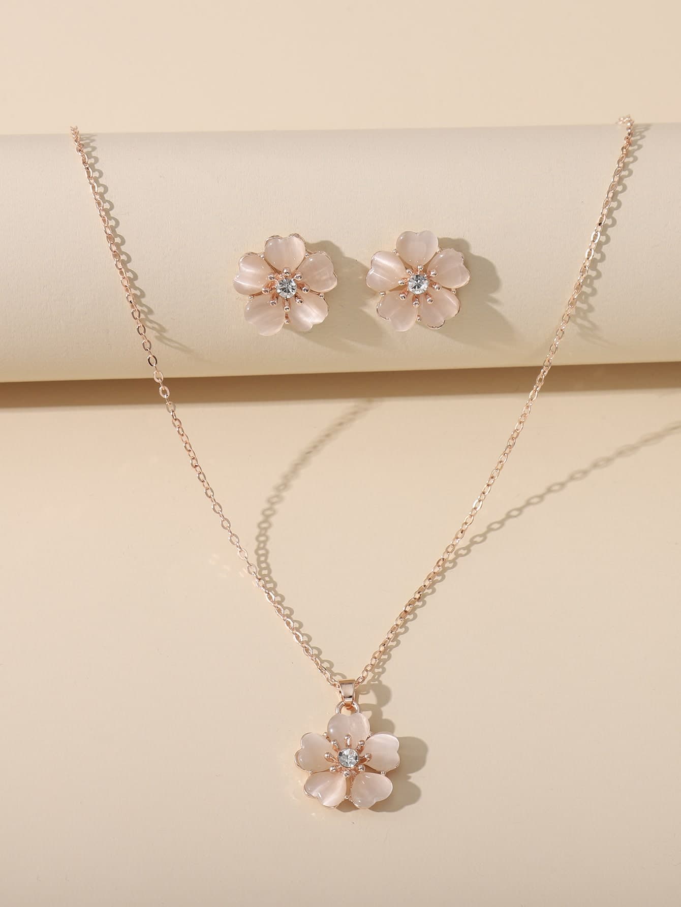3pcs Flower Decor Jewelry Set Valentines