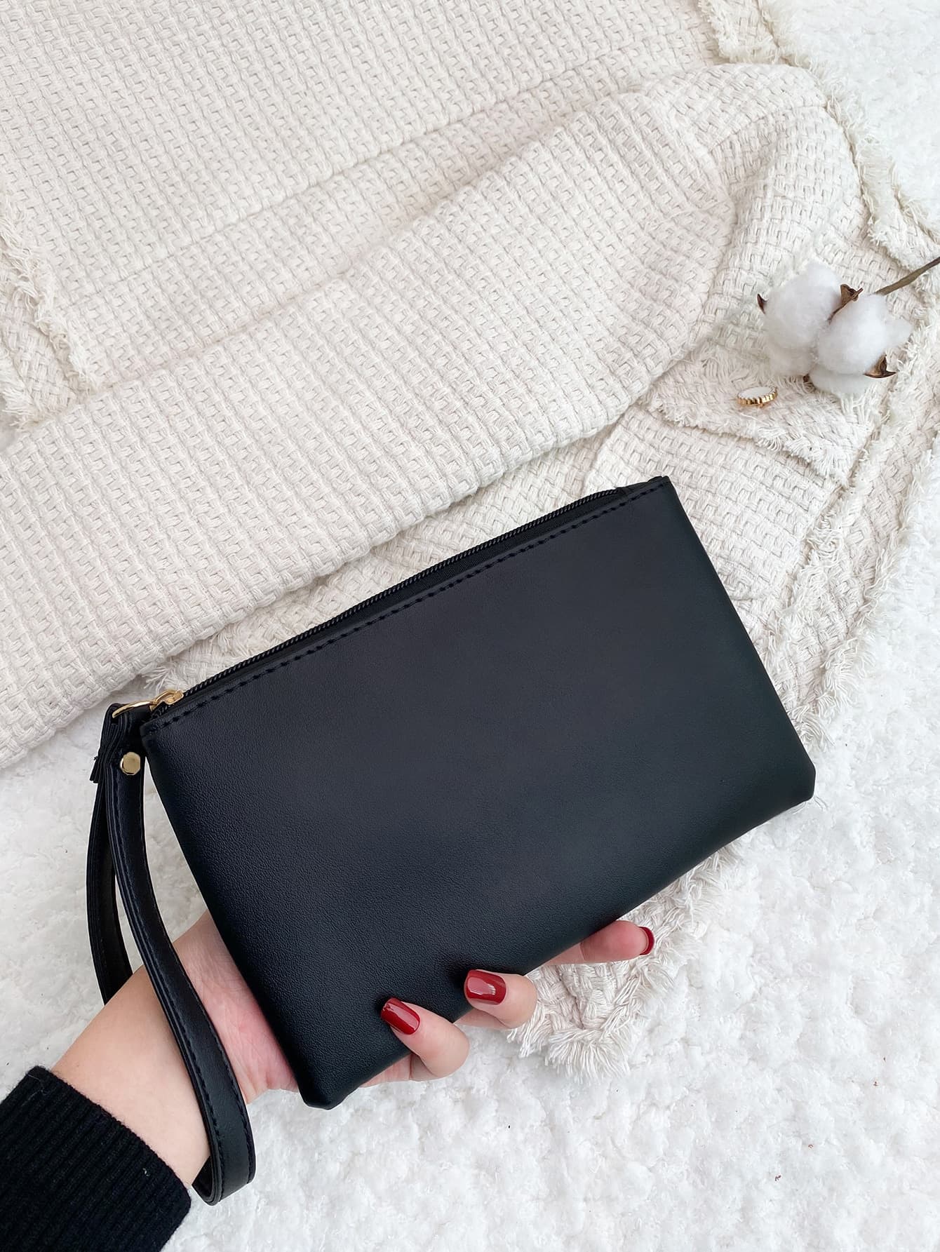 Mini Minimalist Clutch Bag With Wristlet
