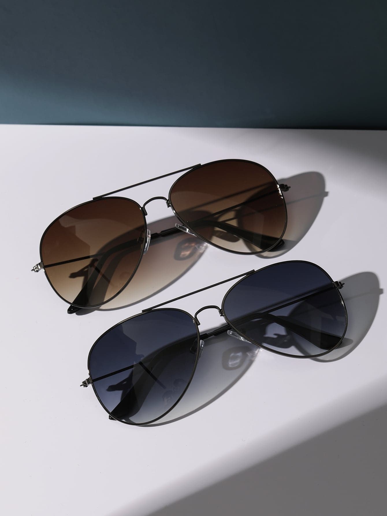 2pairs Men Aviator Sunglasses Elegant Beach Accessories Sun Glasses Sunglasses Shades For Summer Beach Vacation,Outdoor,Travel