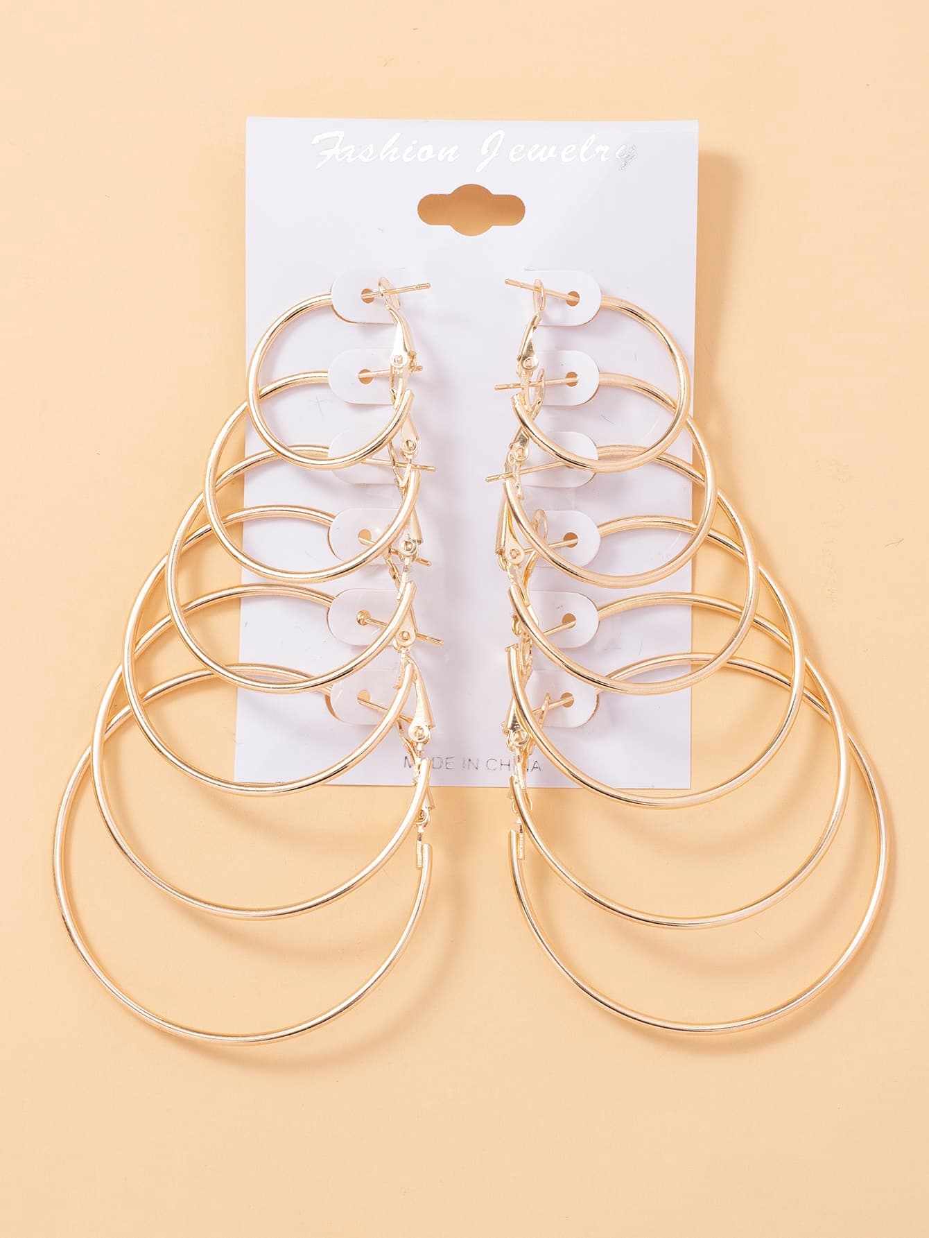 6pairs/set Minimalist Hoop Earrings Classic Golden Hoop Earrings Set Charms Jewelry Gift Birthday Gifts For Women Wife Girls Her 6 Pairs