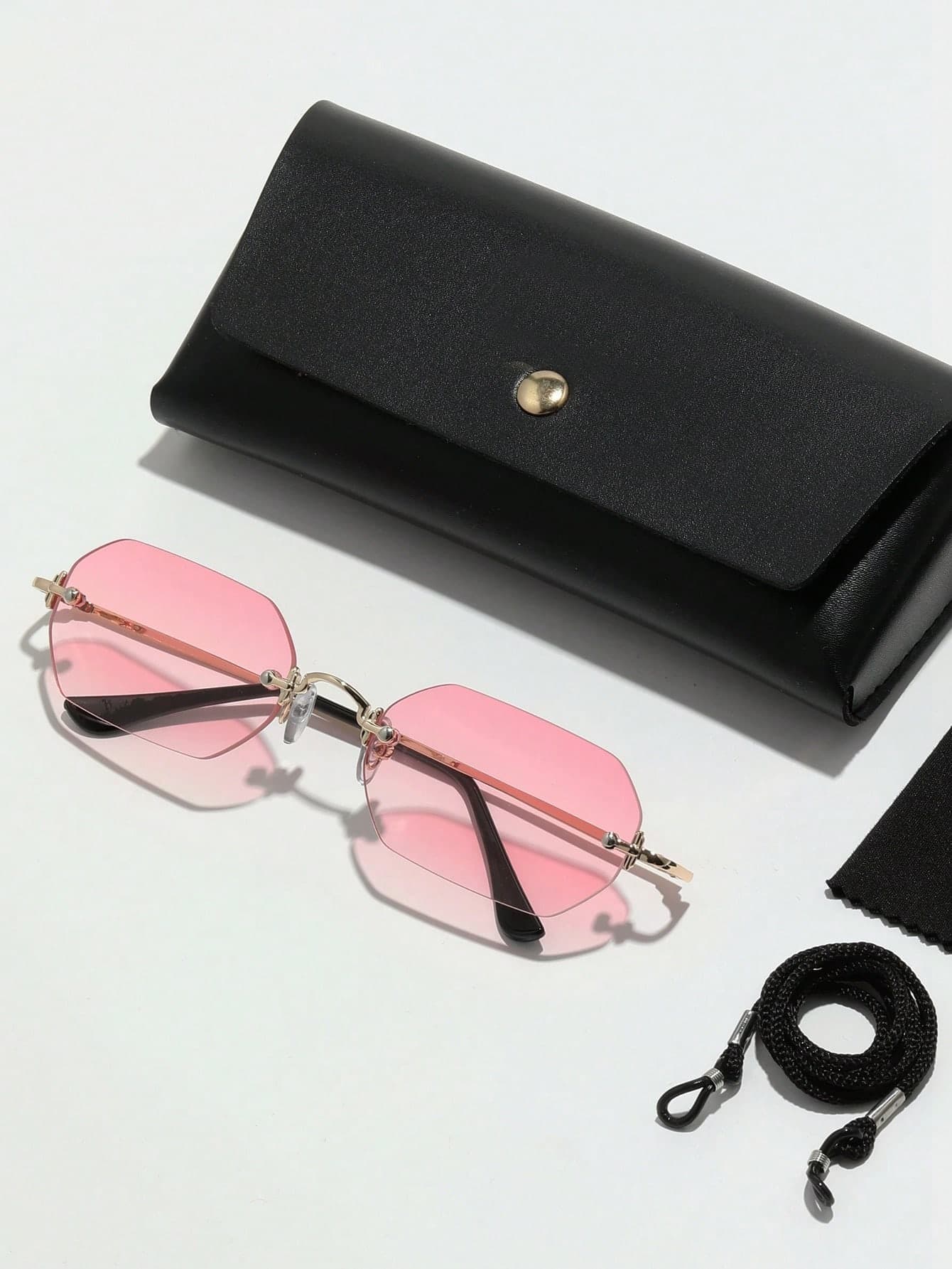 015835340007 1 Set Men's MINI Small Hexagon Frame Vintage Full Metal Glasses Gradient Color Street Vacation Outdoor Beach Women's Daily Commute Classic Retro Traveler Fashion Glasses (Free Anti-Loss Rope, PU Glasses Case, Glasses Cloth) All Seasons Men.Women SteampunkPunkPortable. Driving,Fishing,