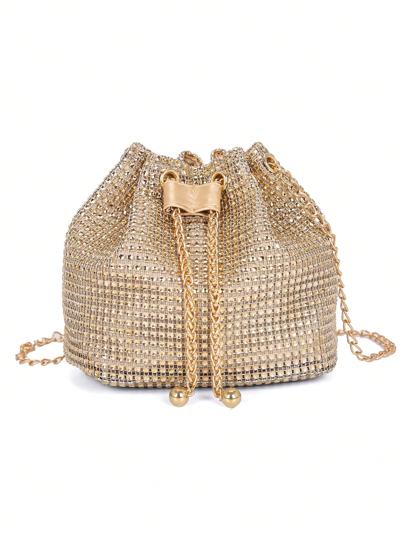 Lightweight, Business Casual Rhinestone Decor Bucket Bag Mini Drawstring Design, Clear Bag Faux Faux Faux Pearl Bag Evening Bag, Dinner Bag Glamorous, Elegant, Exquisite, Quiet Luxury Rhinestone For Party Girl, Woman, Bride Perfect For Party, Dinner/Banquet Christmas Party Dress, Glamorous Rhinestone Bag, Perfectly Matching With Bridal Party, Party Bags,Perfect For Party Wedding Prom Dinner/Banquet Matching With Holiday Party Dress Evening Dress & Sequin Dress , New Year , Wedding , Sequin, Faux Pearl Bag, Wedding Items