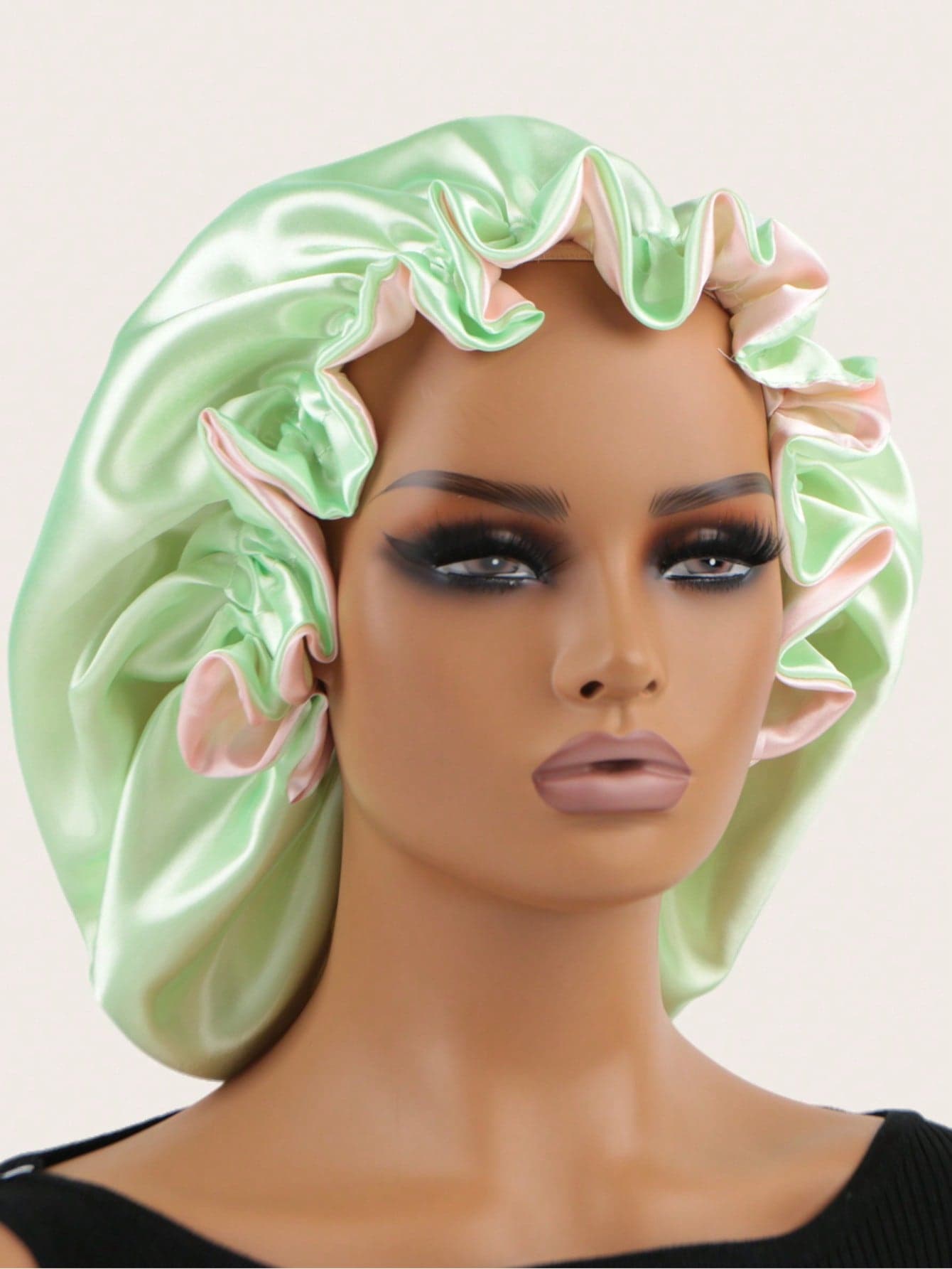 Two Tone Hair Bonnet Silk Bonnet Satin Bonnet,Summer,Beach,Hat