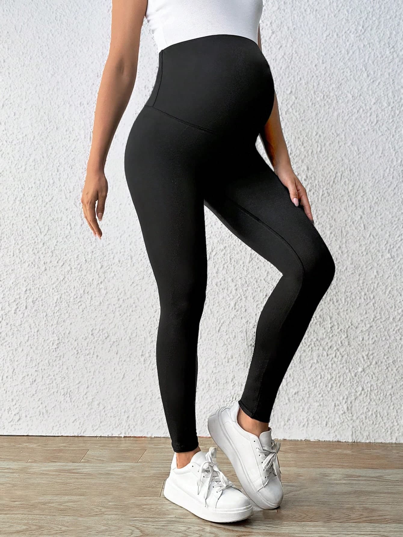 SHEIN Maternity Solid Color Leggings