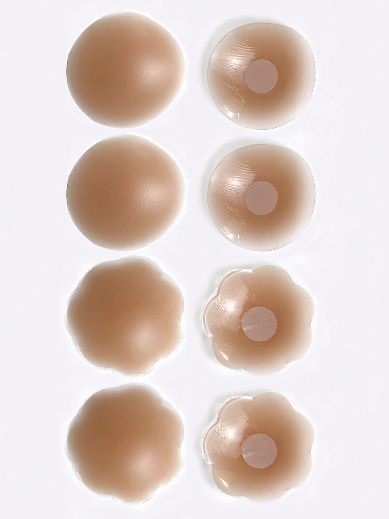 Nipple Covers Flower & Round Shape 8 PCS For Women, Reusable Nipple Coverings, Nipple Pasties,Suitable For Formal Dresses, Dates, Wedding, Travel,