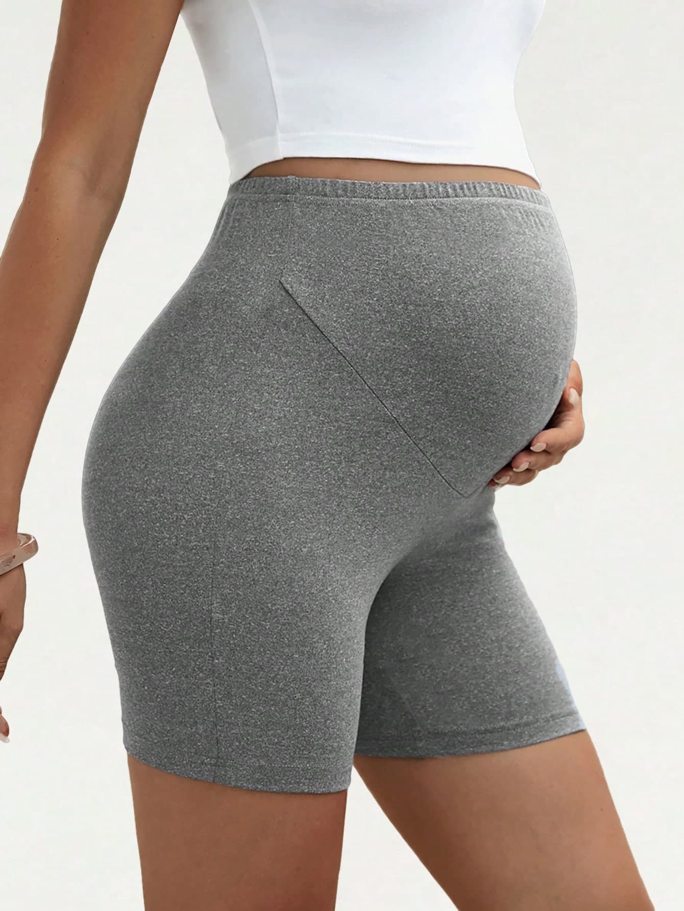 SHEIN Maternity Wideband Waist Biker Shorts World Cup