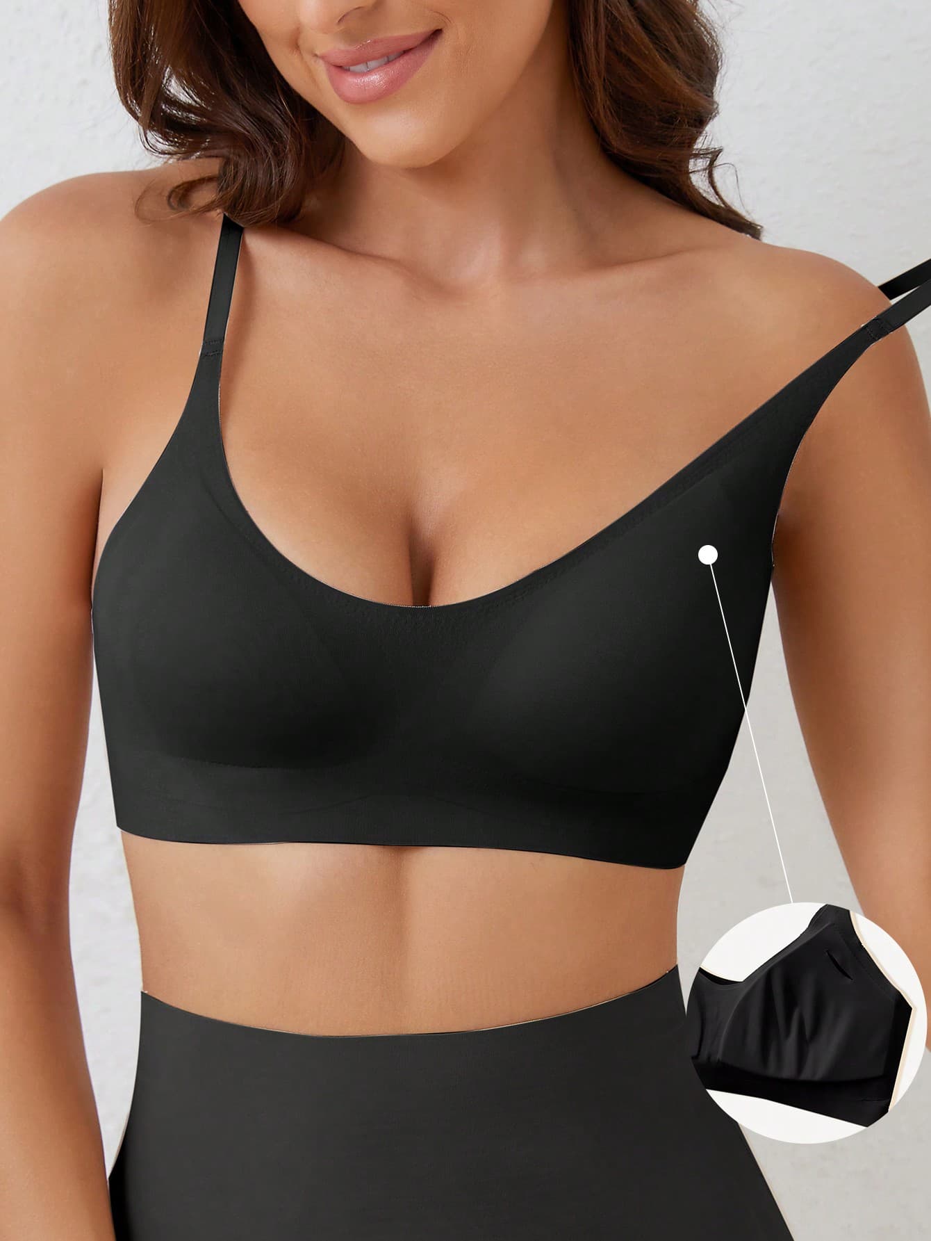 EasyFave Leisure Women's Seamless Solid Color Simple Bra