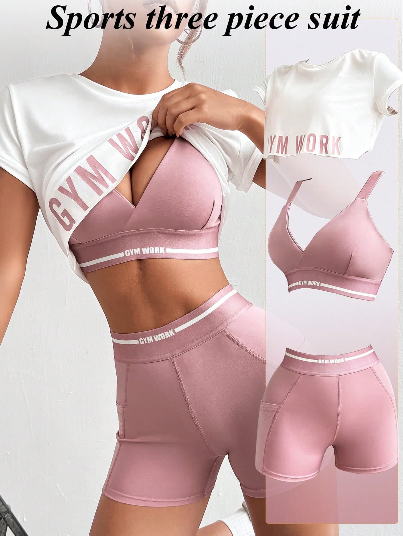 SHEIN Sovereign Charm Women Letter Printed Tank Top And Short Leggings Casual Sportswear Suit Workout Women Setwomen Workout Set Gym Women Outfit
