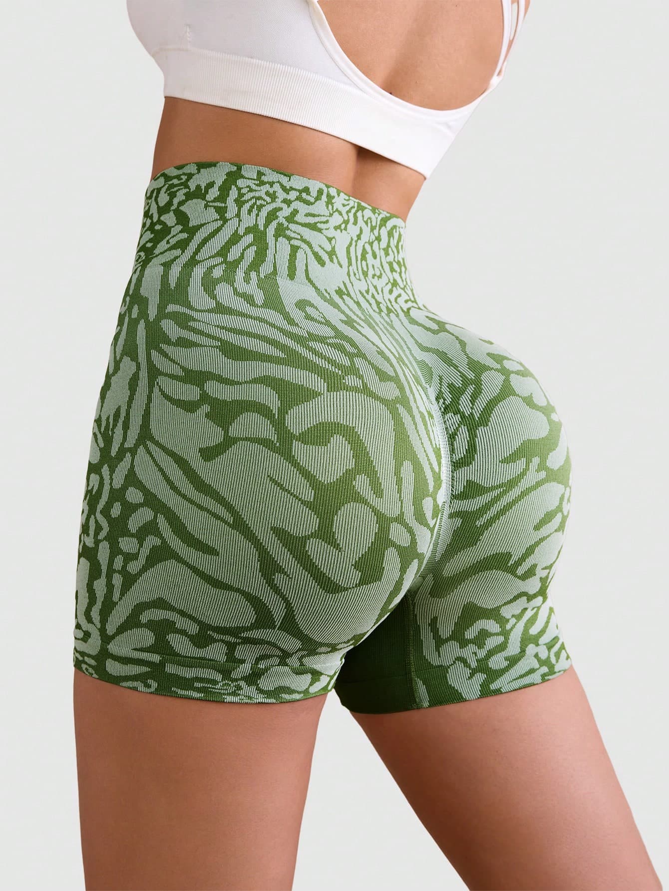 Slayform Slayform Ladies' Printed Seamless Simple Daily Sport ShortsWomen Sweat Short, Gym Short, Biker Short