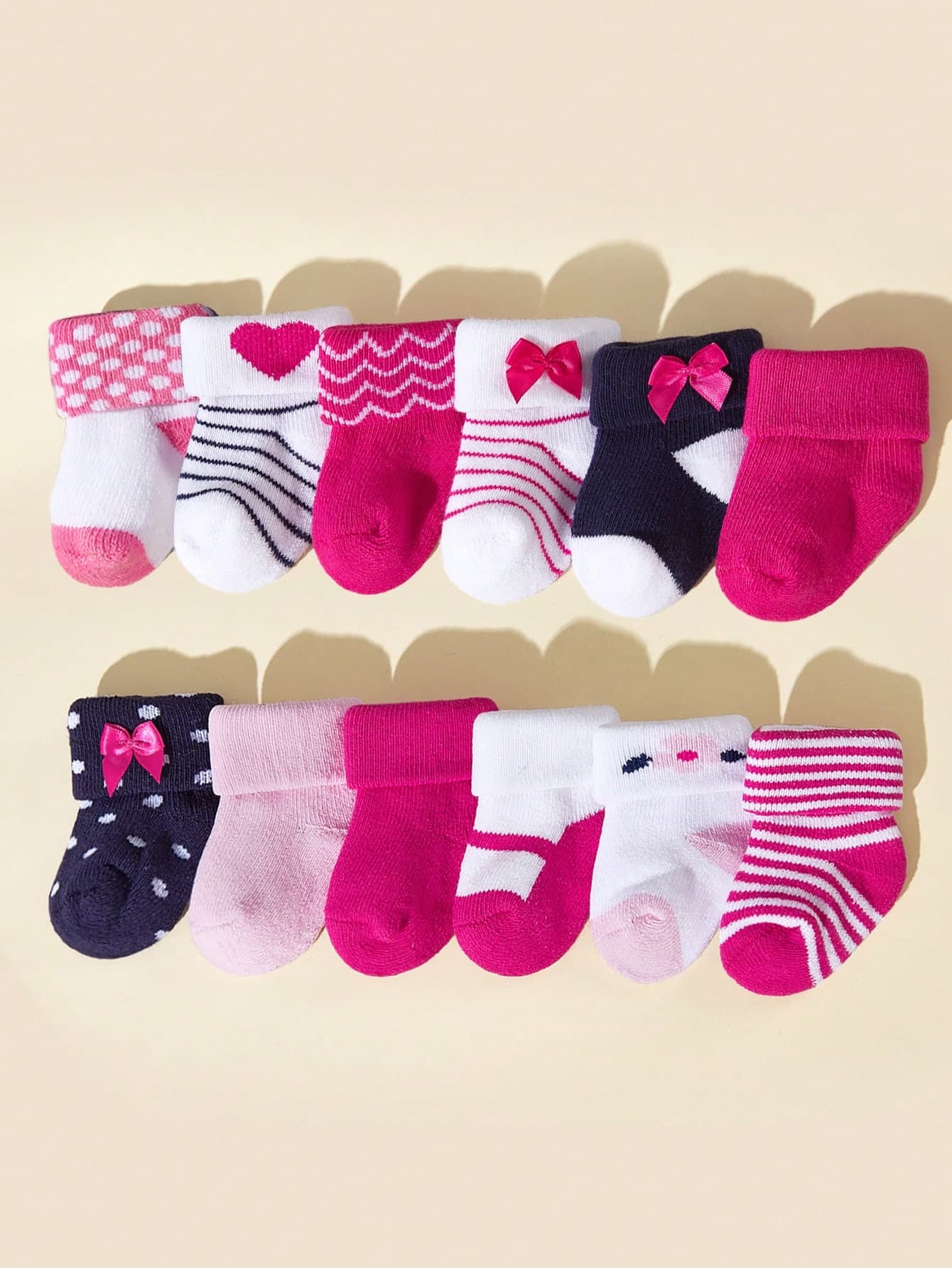 12 Pairs Candy Colored Baby Socks, Cute Newborn Coral Fleece Socks For Baby Girls, Suitable For Daily Wear