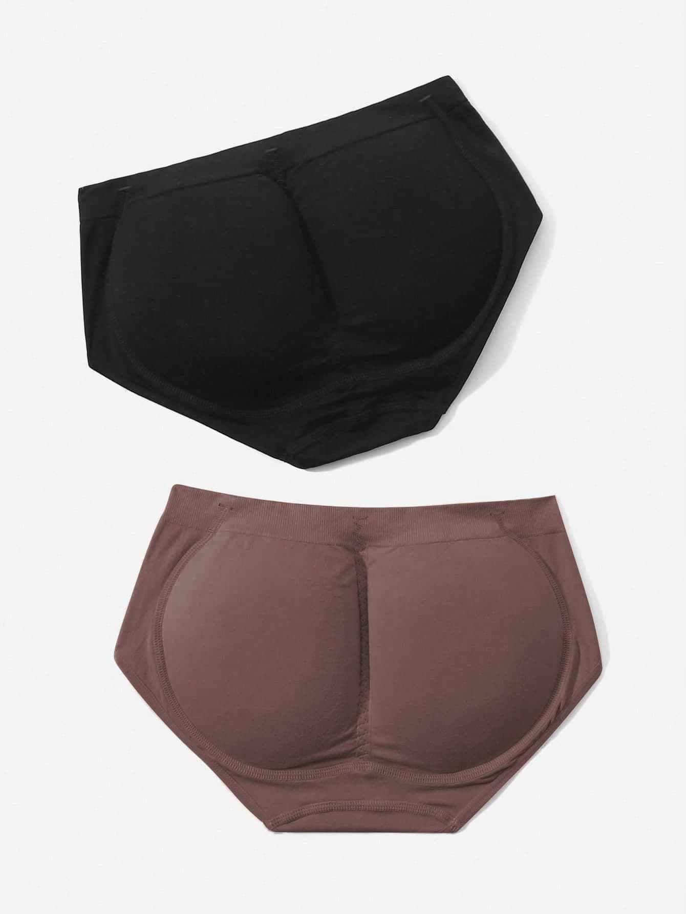 Women's Waist Cinchers & Shapewear 2pcs Set, Including Triangle Panties And Hip Pads