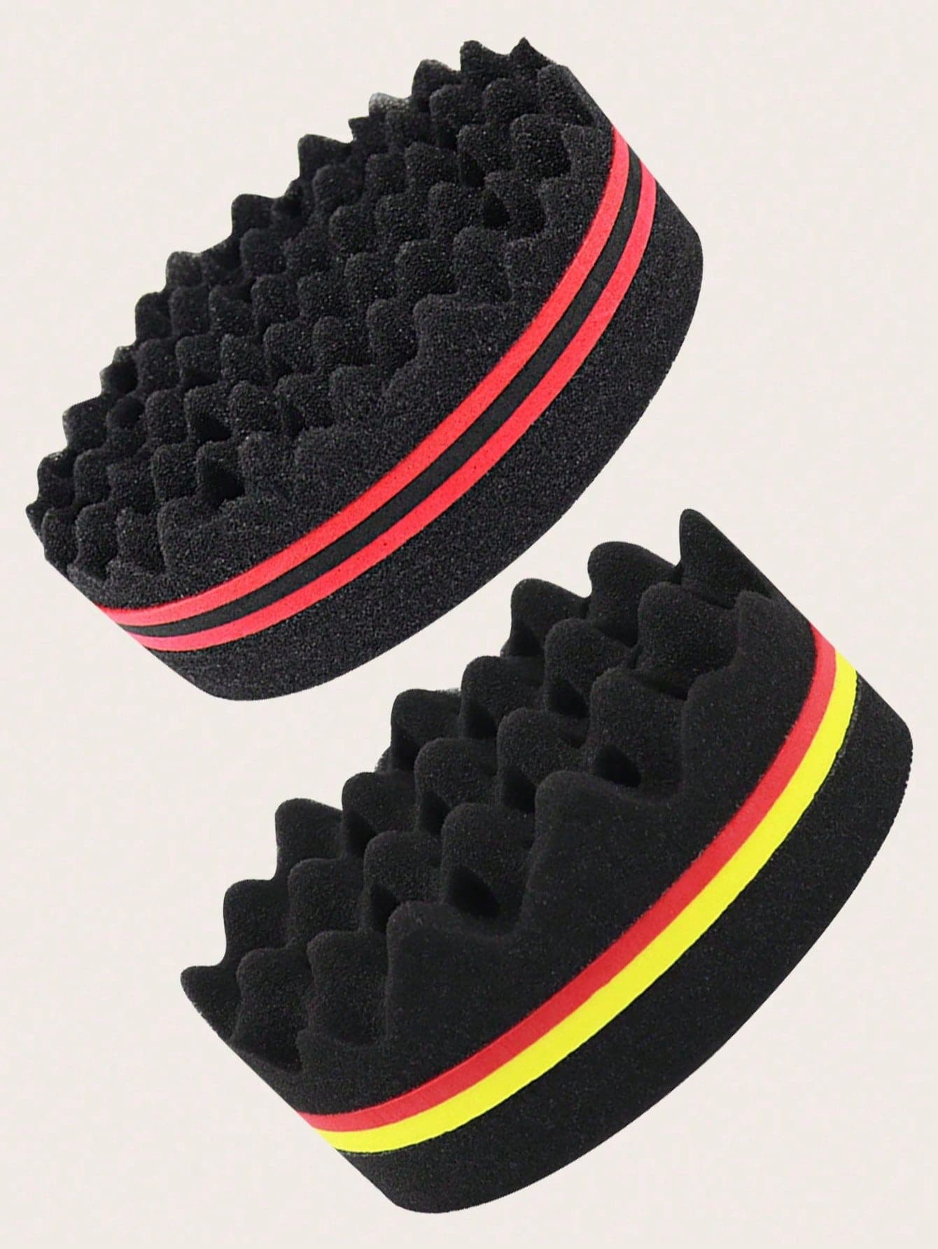 1 Pc /2pcs Small And Big Hole Hair Sponge, Wave Shaped Hair Brush Sponge For Twist Dreads Locking Afro Curl Brush Barber, Curly Hair Sponge Wave Hairstyle Care Tool Hair Care Brush For Curls, Free Style Wave Hair Sponge Brush, Hair Care Tool, Men&Women, Slick Back Brush, Hair Dryer, Hair, Barber, Edge Brush, Styling Brush, Hair Dryer, Hair Spray