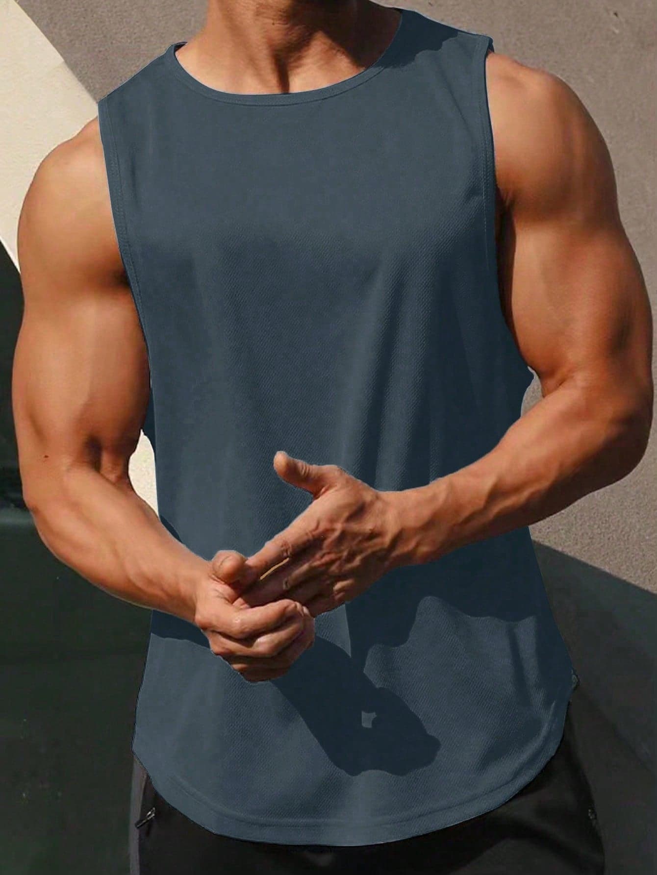 GymBeat Boyfriend Style Men Solid Sports Tank Top Workout Tops Pack Gym Top Breathable, Lightweight