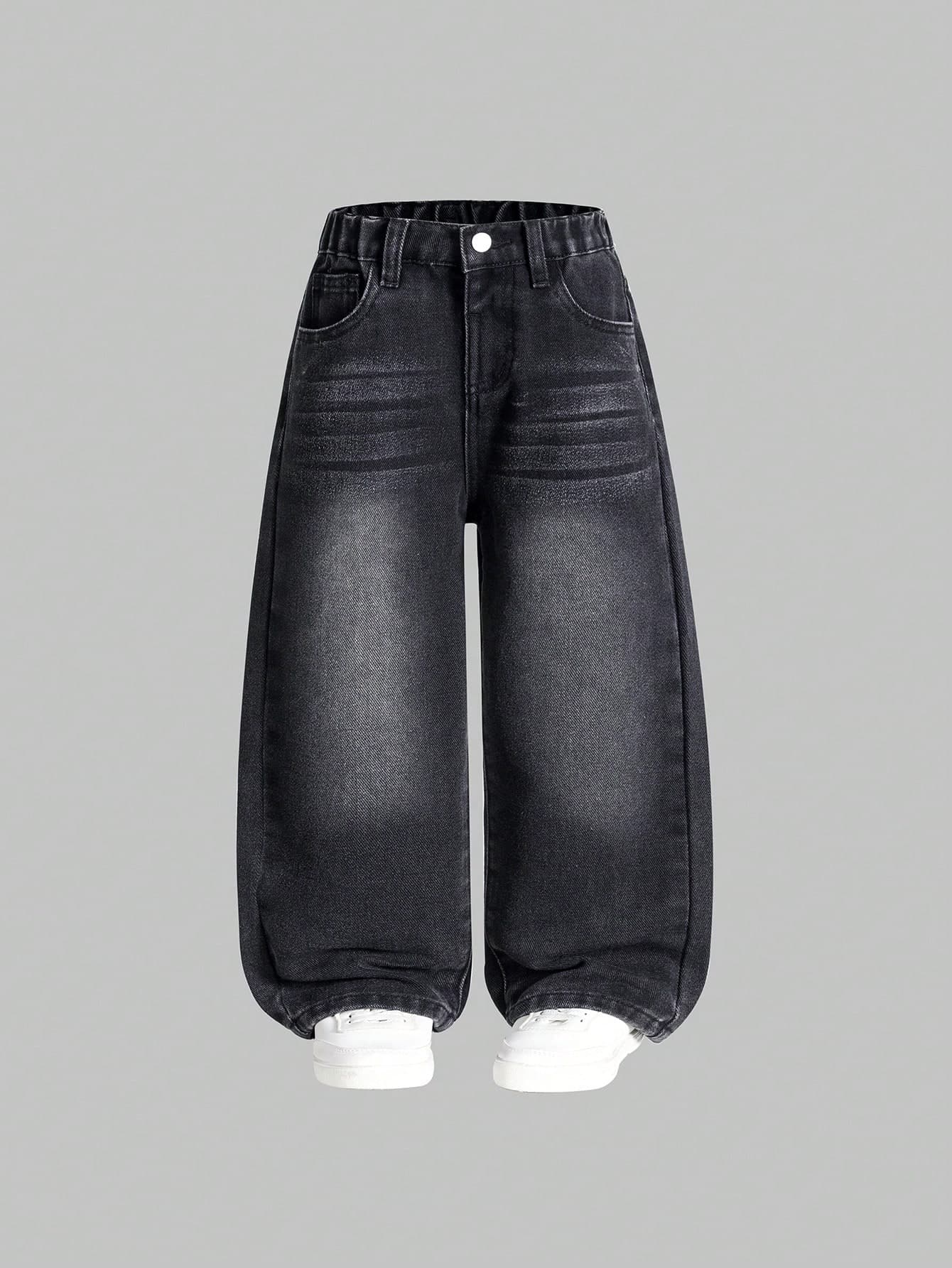 SHEIN Young Boy Loose Straight Leg Casual Denim Jeans Summer Holiday