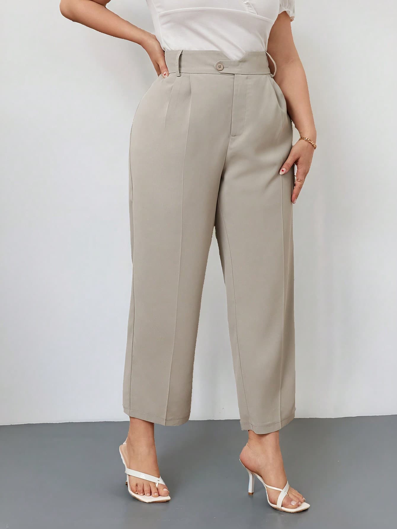 Firerie Plus High Waist Plicated Detail Pants Fall