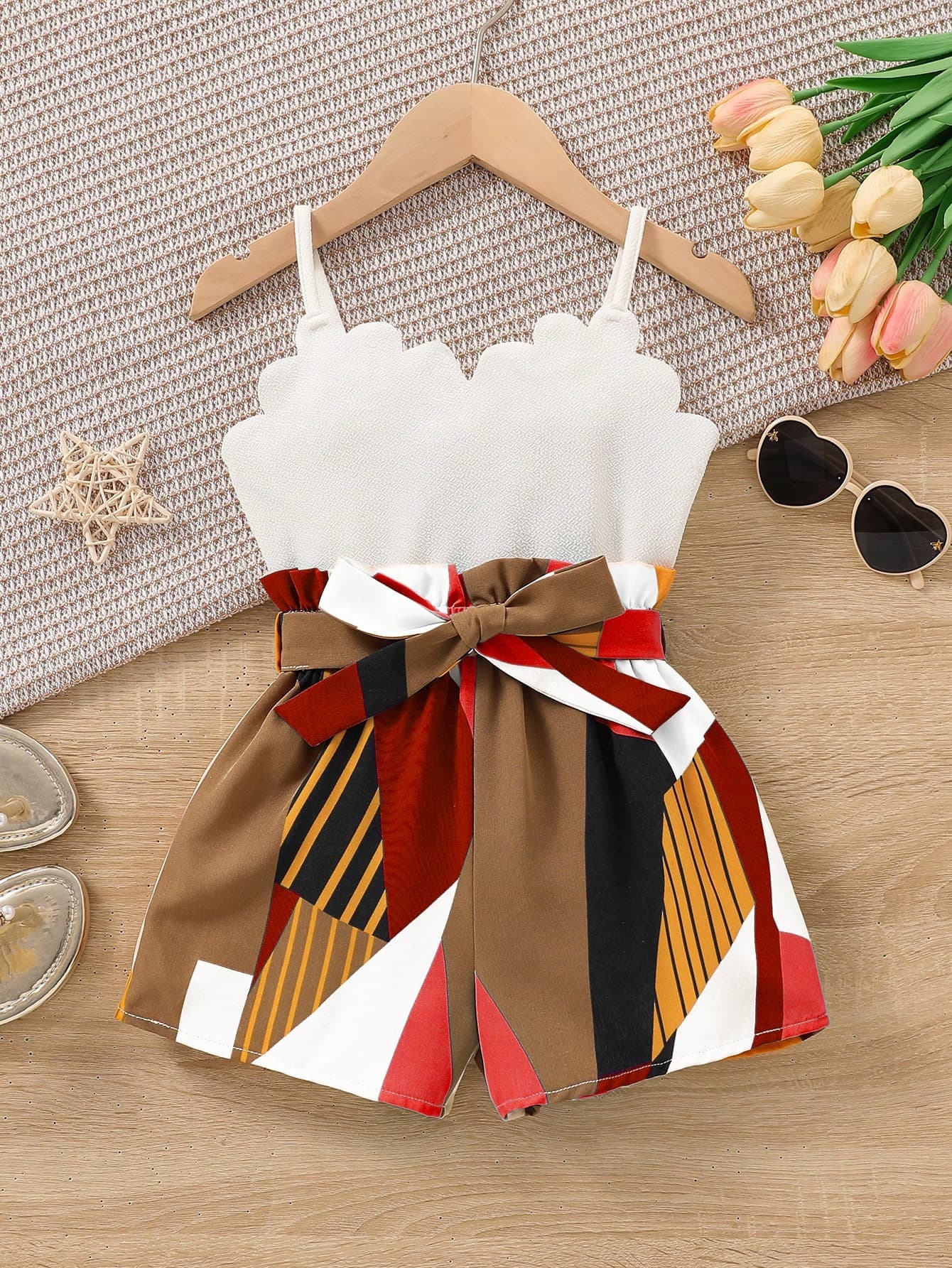 SHEIN Young Girl Fashionable Elegant Casual Strap Jumpsuit, Spring/Summer