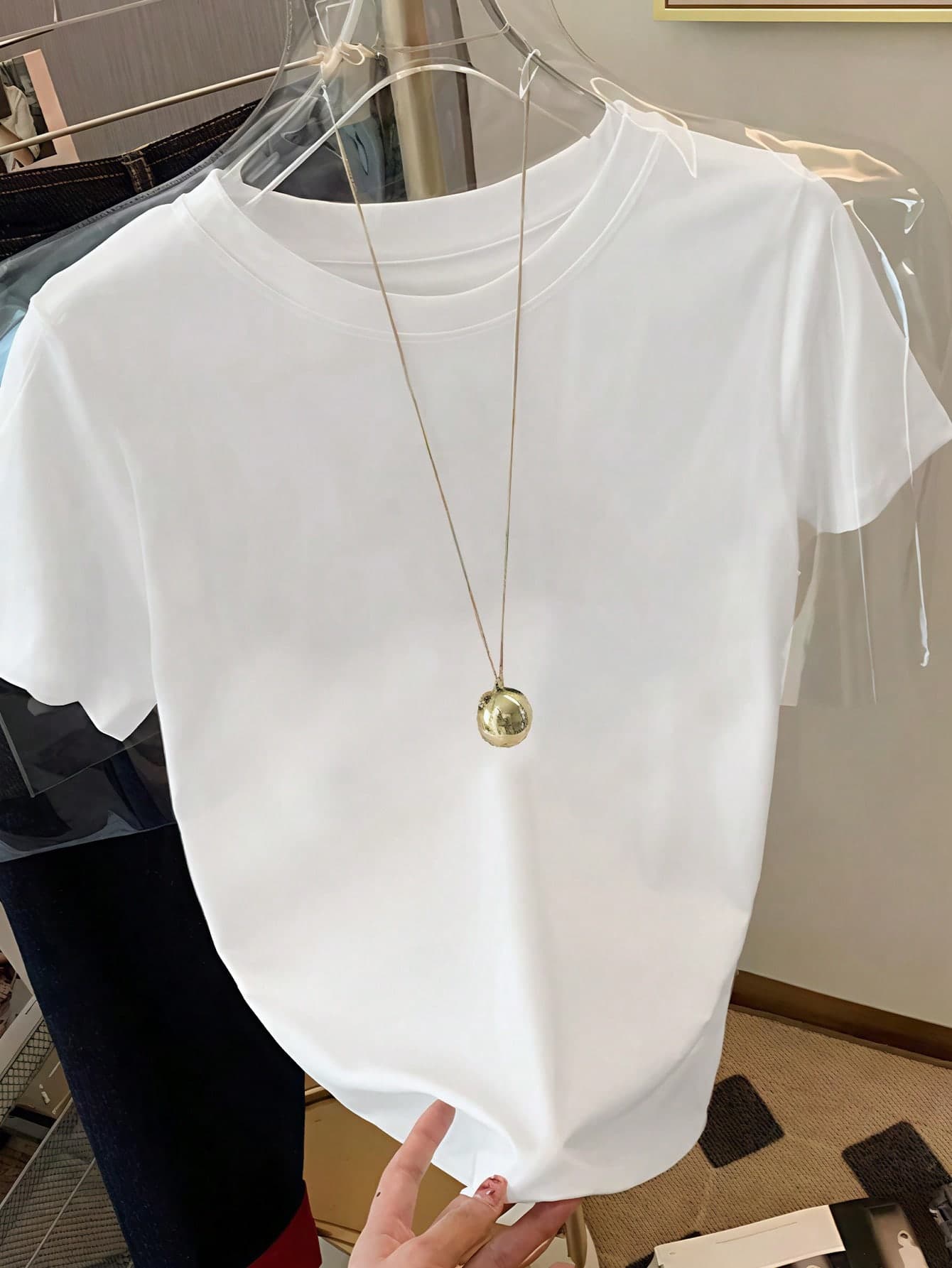 Resyla Women's Casual Versatile Simple Solid Color Round Neck Short Sleeve T-Shirt