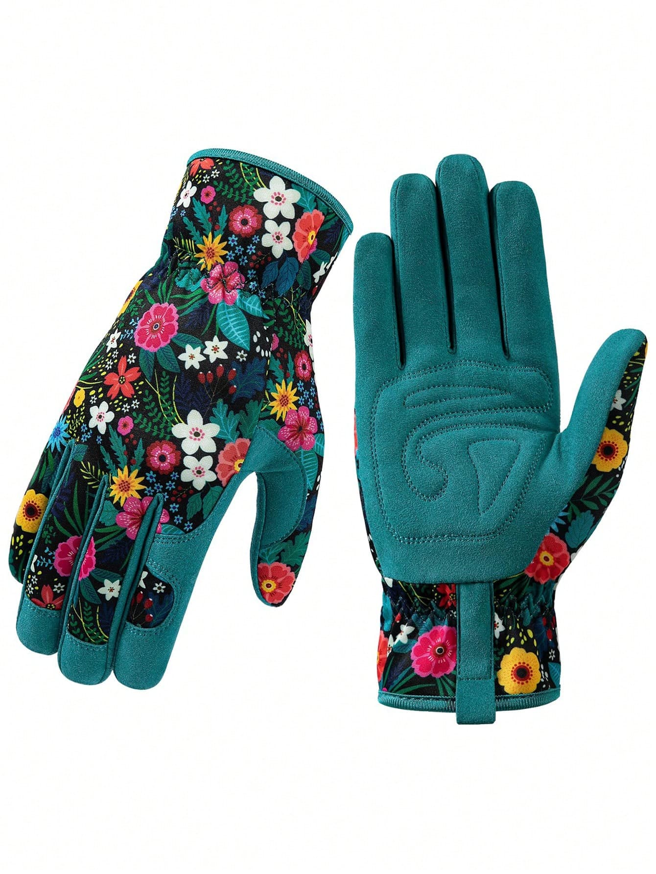 1 Pair Gardening Weeding Working Gloves, Leather Garden Glove For Women Men Thorn Proof No Stab For Digging, Planting,Pruning