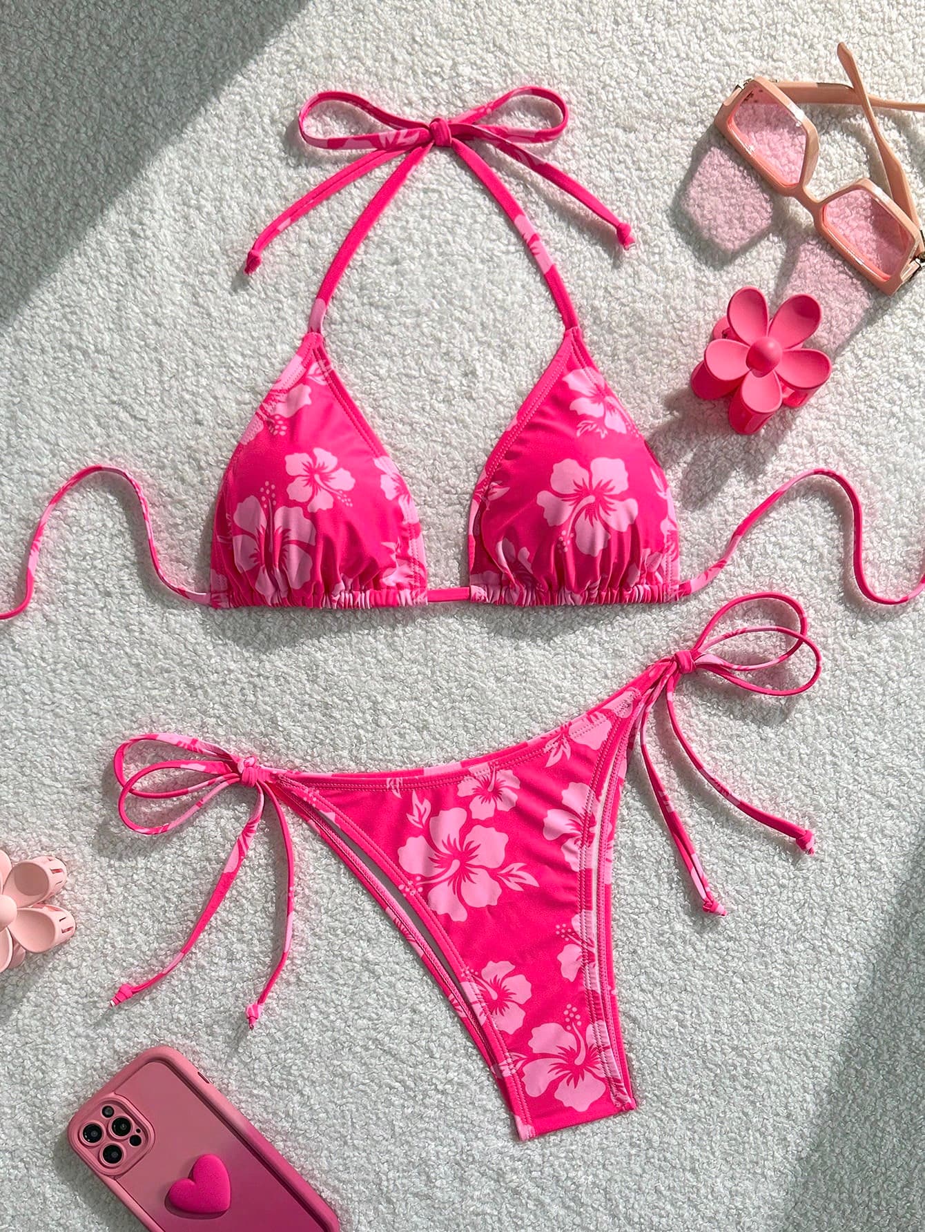 Swim Mod Floral Print Tankini Swimsuit For Summer Beach Vacation