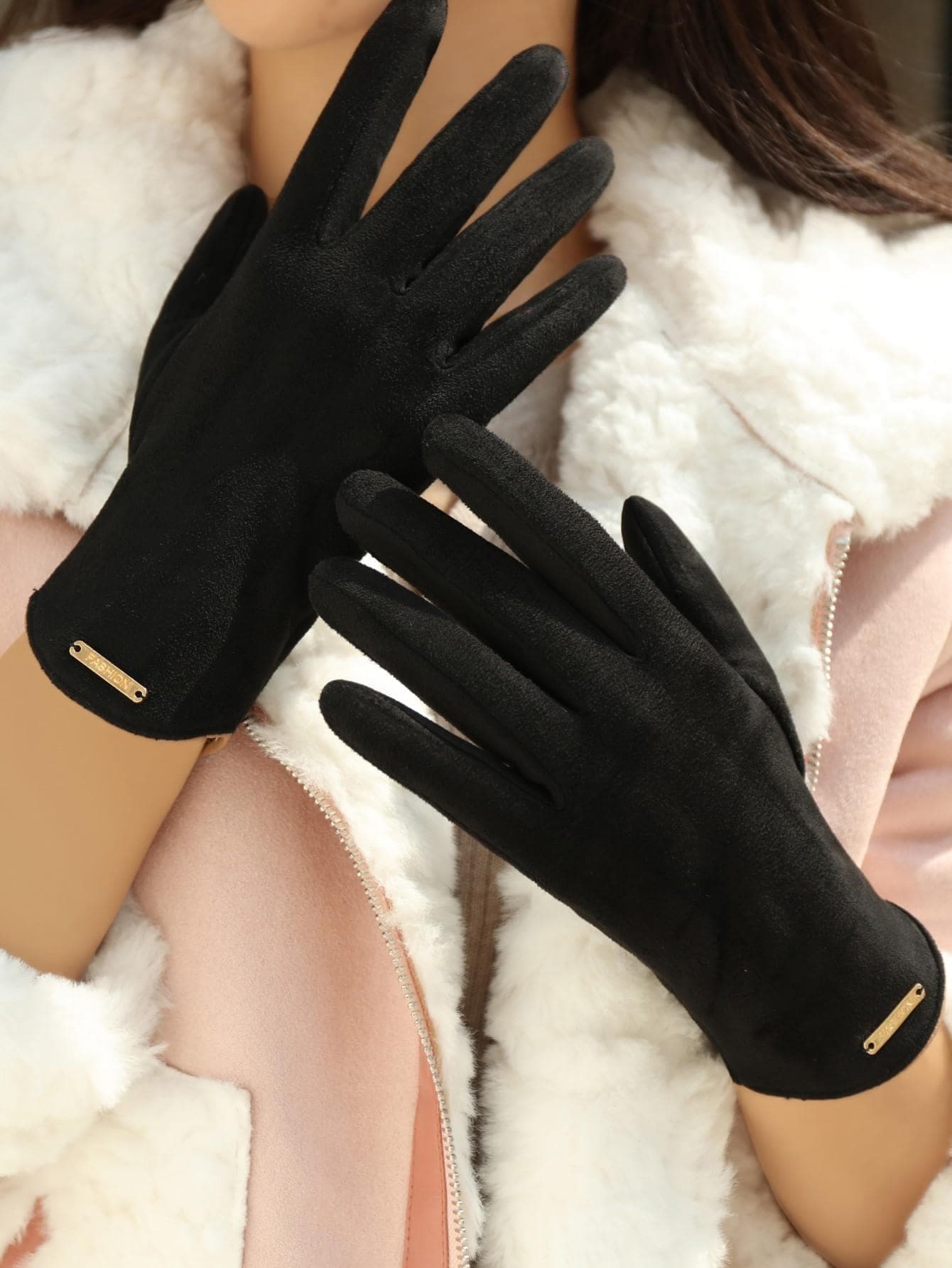 Women's Autumn/Winter Thermal Lined Warm Touchscreen Gloves, Windproof And Cold-Resistant, One Size
