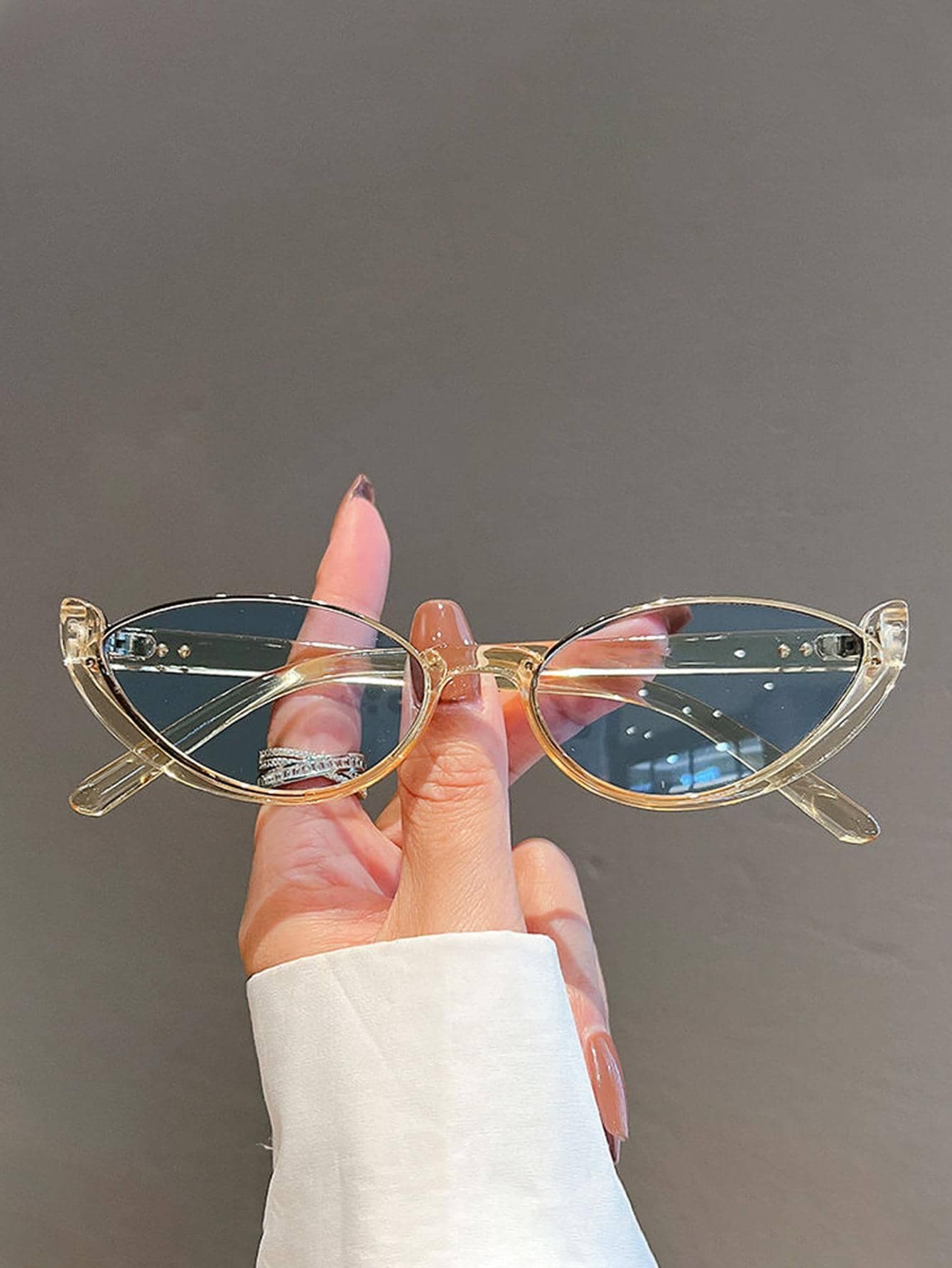 1Pair Women Cat Eye Fashion Glasses For Decoration Elegant Shades Beach Accessories For Women Glasses Shades Basics Fall Winter Women Outfits Clothes Business Casual Gifts Y2KFest Music Fest For Summer Beach Vacation, Outdoor, Travel Preppy Style For Back To School