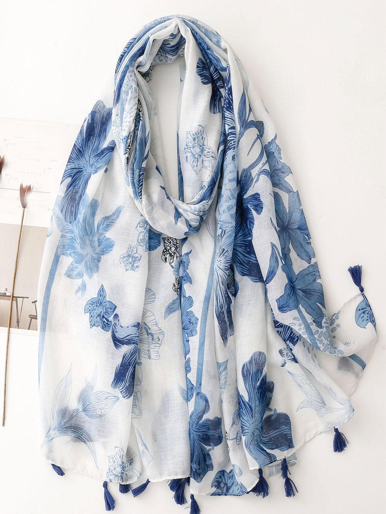 Boho 1pc Simple Printed Scarf For Women Beach Accessories, New Design, Spring Beach, Fashionable, Head Scarf, Shawl