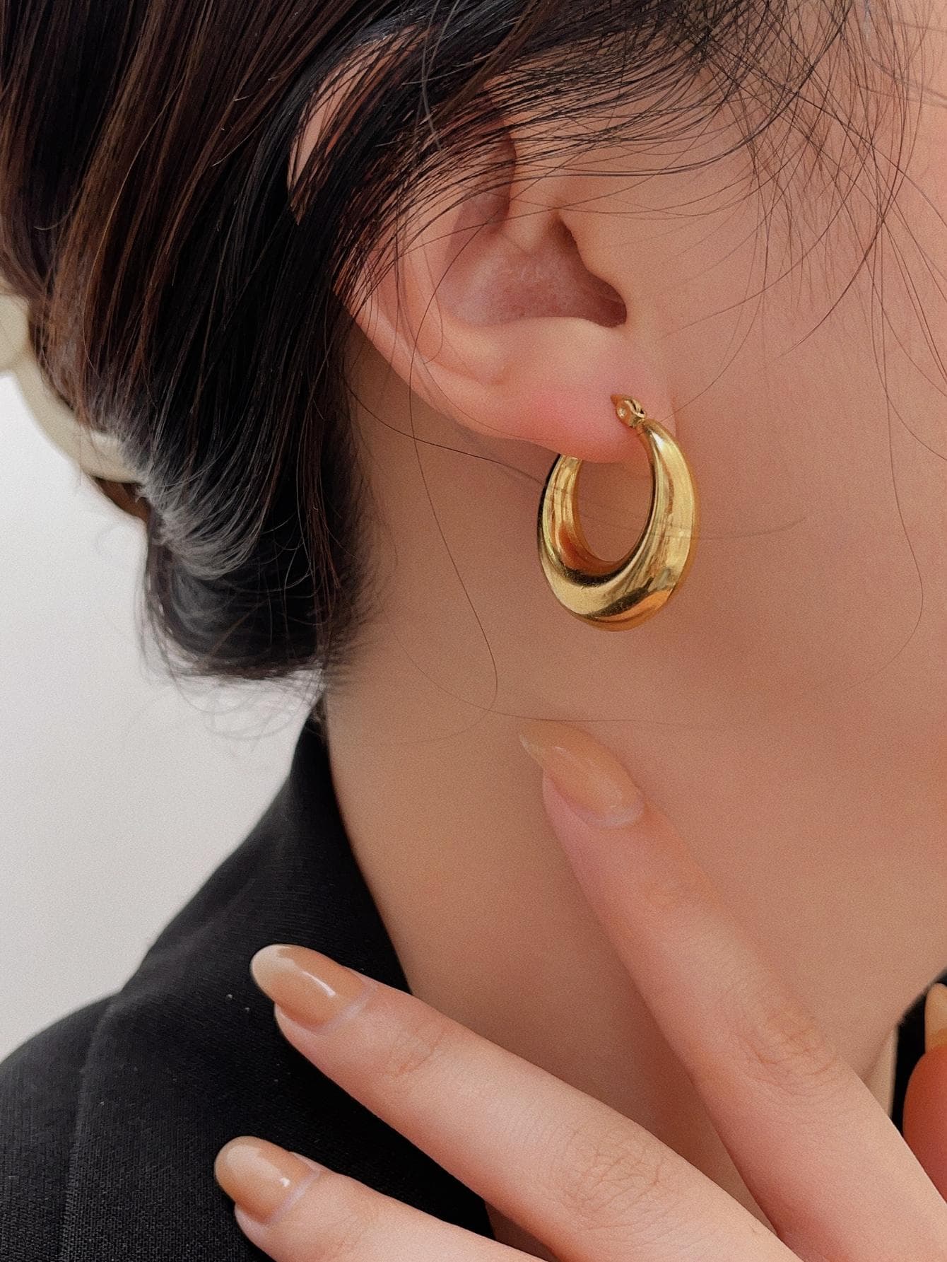 Fashion Minimalist Hoop Earrings For Women For Daily Commute