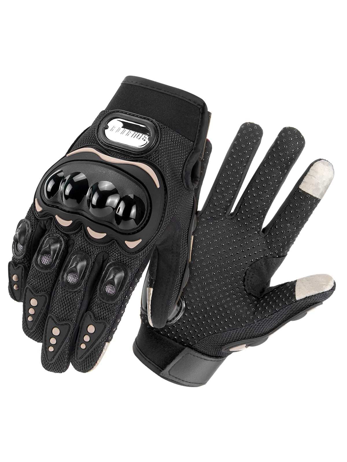 Summer Motorcycle Gloves, Breathable Outdoor Sports Gloves, Motocross Gloves, Touchscreen Street Bike Protective Gear, Unisex, Black, Red, Blue, Black Gloves