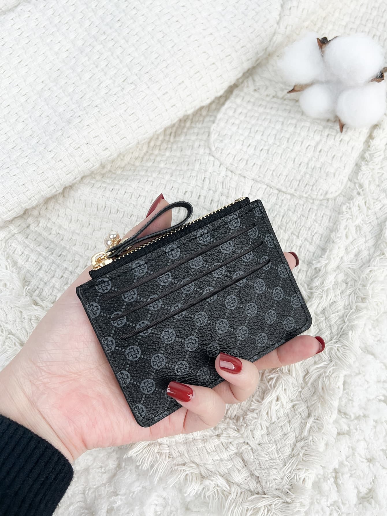 Stone Pattern Alligator Print PU Portable Zipper Ultra-Thin Minimalist Small 6-Card Pack Multi-Card Purse Fashion Short Wallet Simple Daily Use Card Holder Card Holder Wallet Business Card Holder Credit Card Holder Card Holder Women For Women Mini Wallet Card Wallet