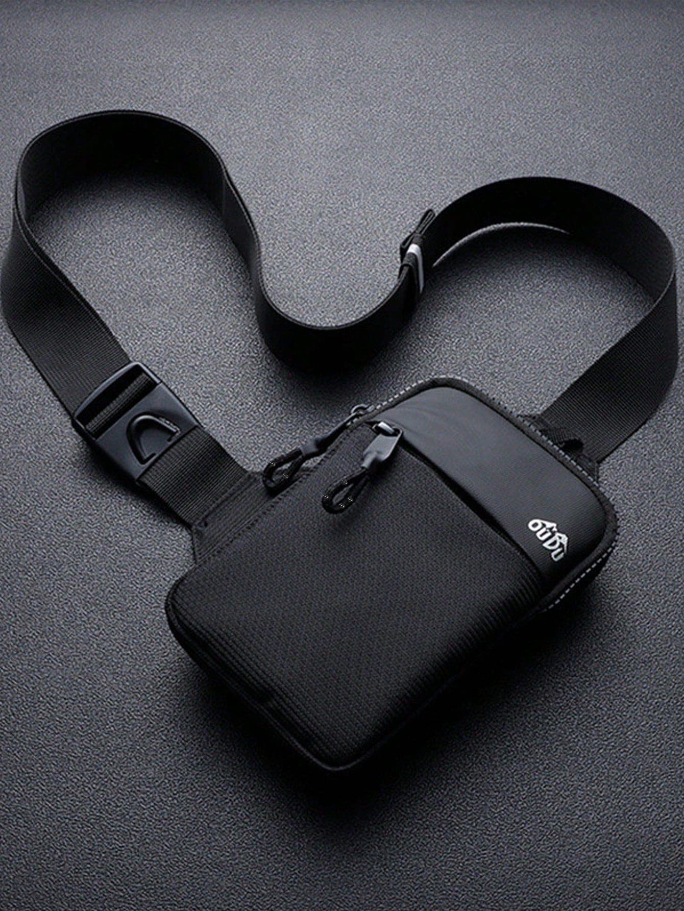 Men Mini Chest Bag Crossbody Sling Bag Lightweight Casual Shoulder Backpack With Front Zipper Pocket For Travel Cycling Sports College Students
