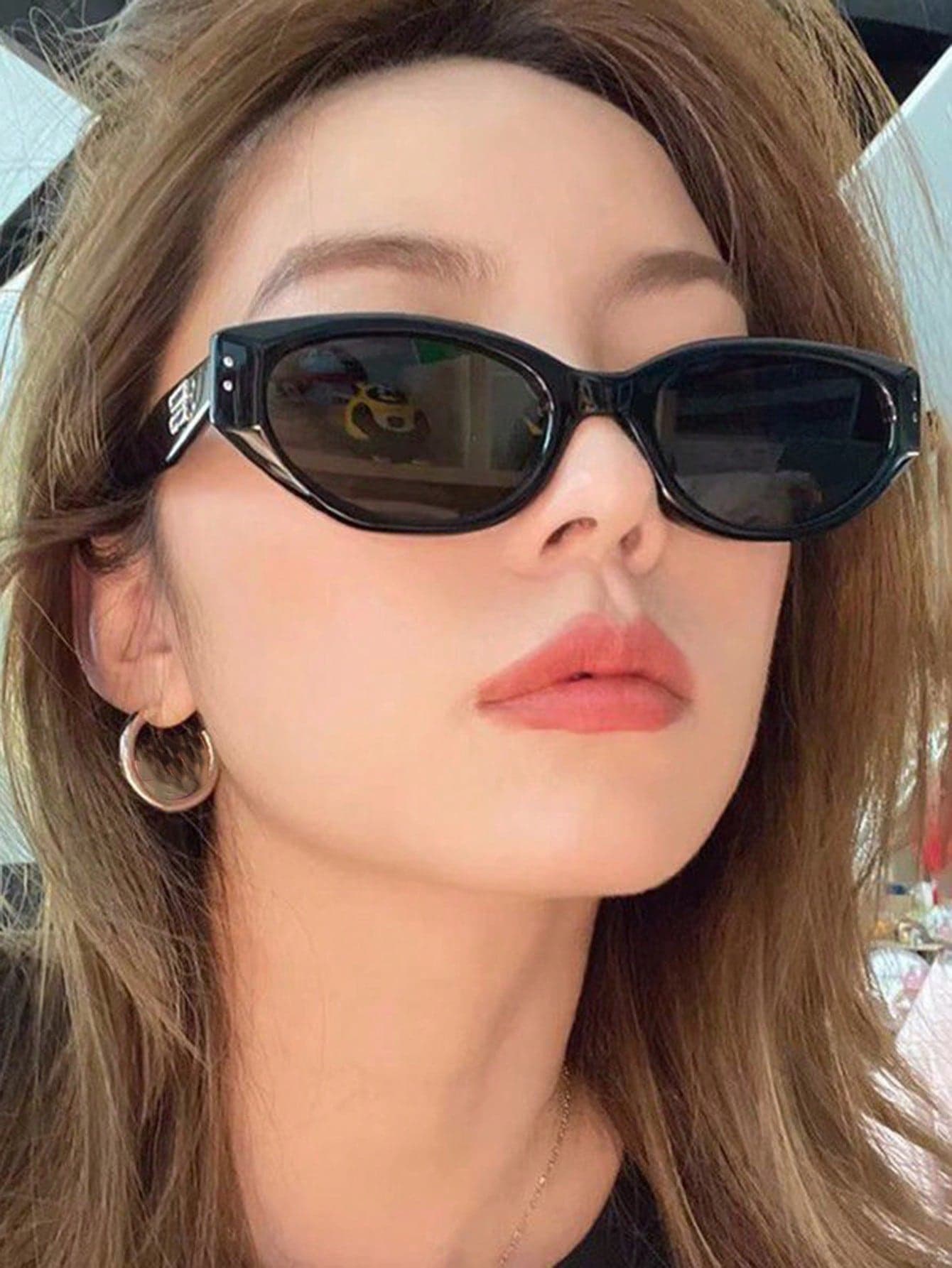 DAZY Cat Eye Sunglasses For Women And Men, Anti-UV Fashion Beach Shades For Round Faces Outdoor Travel Vacation