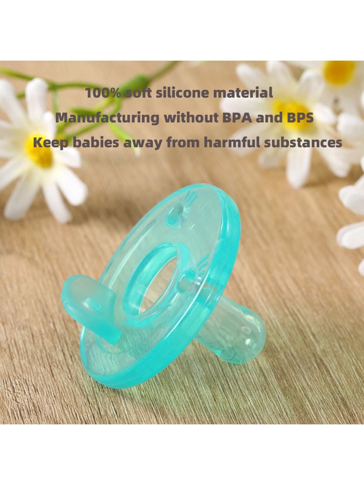 1pc Liquid Silicone Pacifier For Baby, Super Soft And Nano Silver Coated, Mimic The Shape Of Mother's Nipple, Teeth Development, Quick Wholesale Order For Newborns' & Babies' Comfort Pacifier