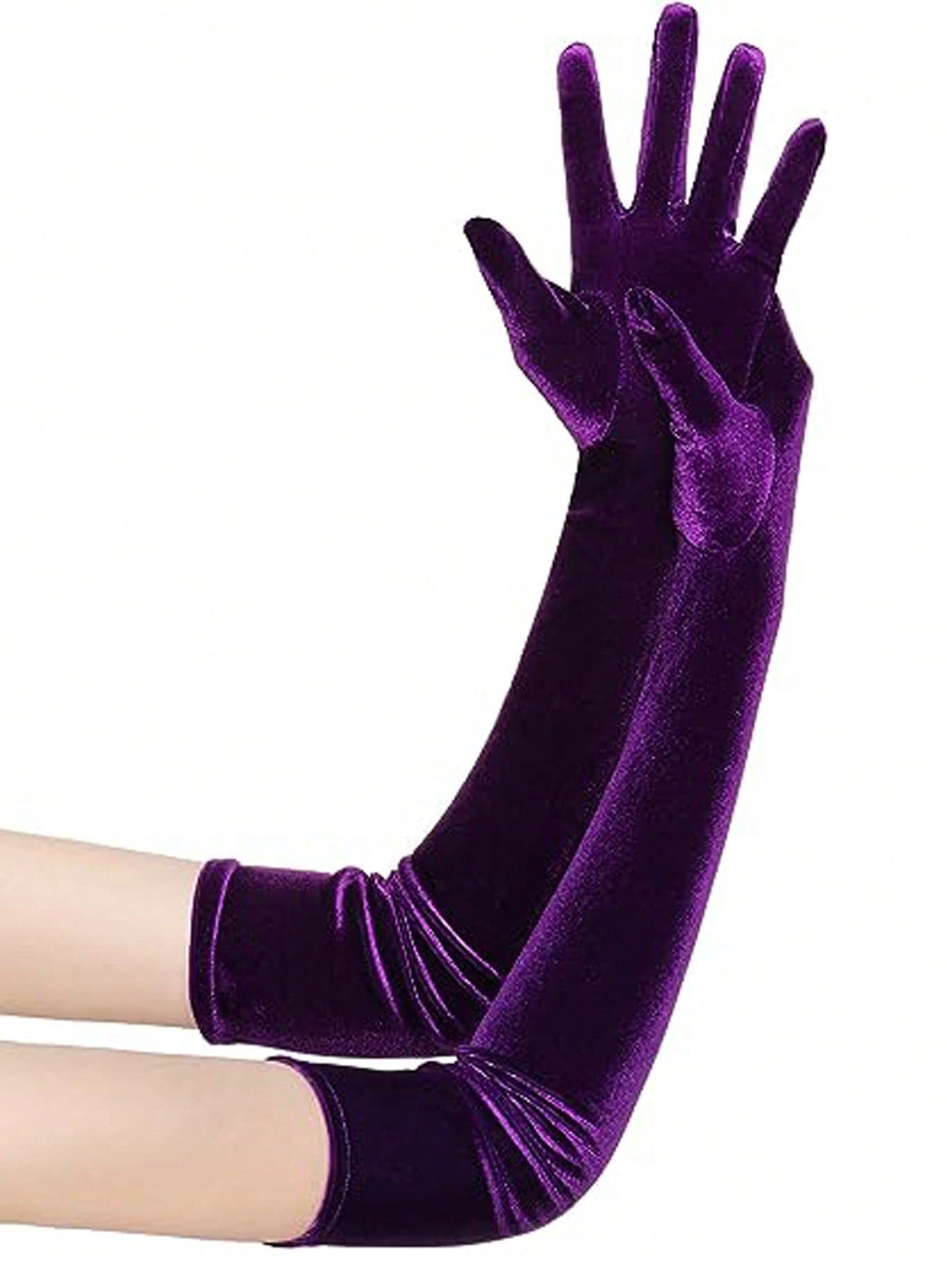 Elegant 1pair Women's Long Gloves, Suitable For Daily Wear, Dance, Tea Party, Etc. Halloween Halloween Accessories Winter Gloves