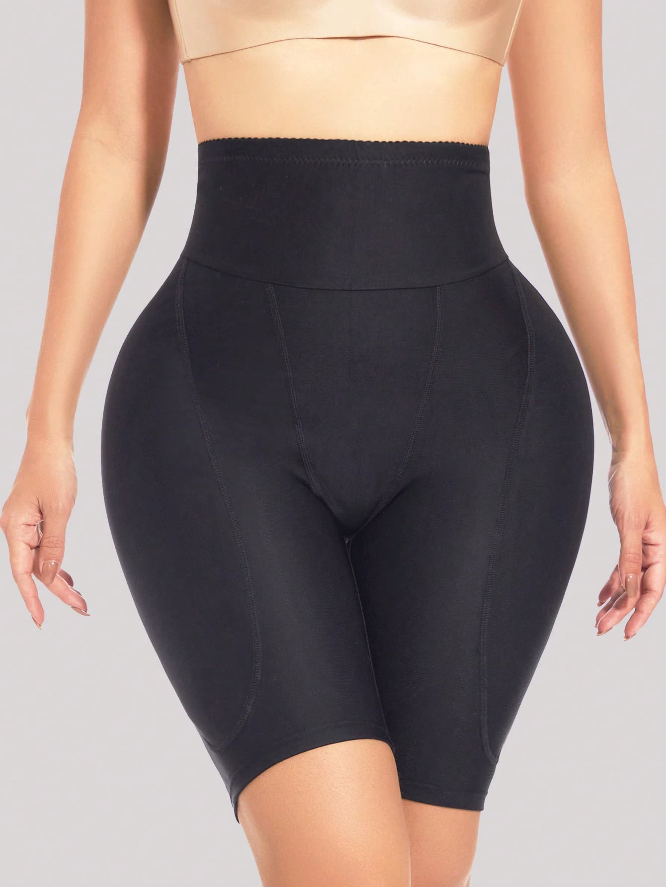 Women's Solid Color High Waist Shapewear Shorts