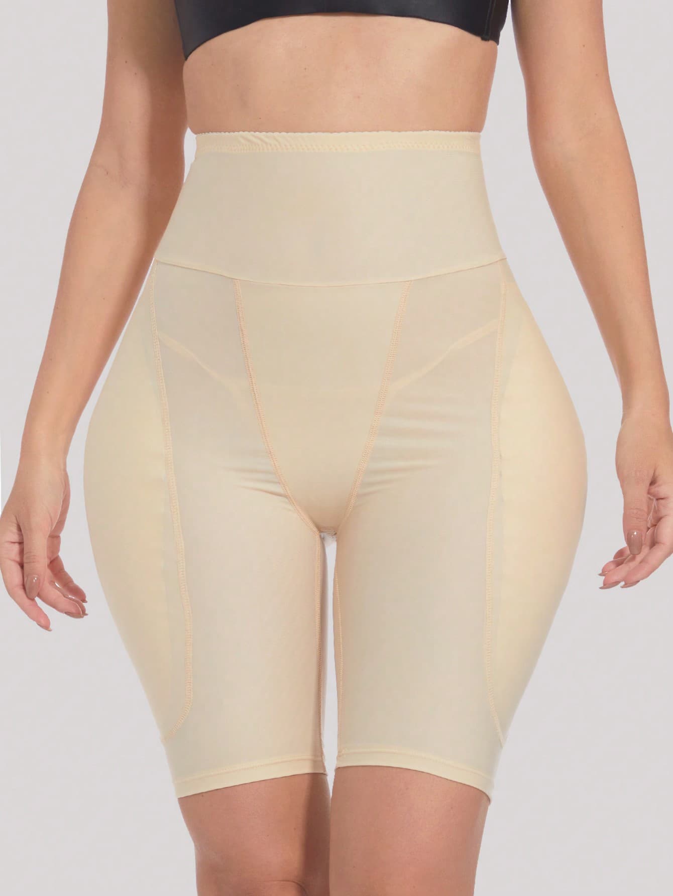 Solid Color High Waist Seamless Shaping Shorts