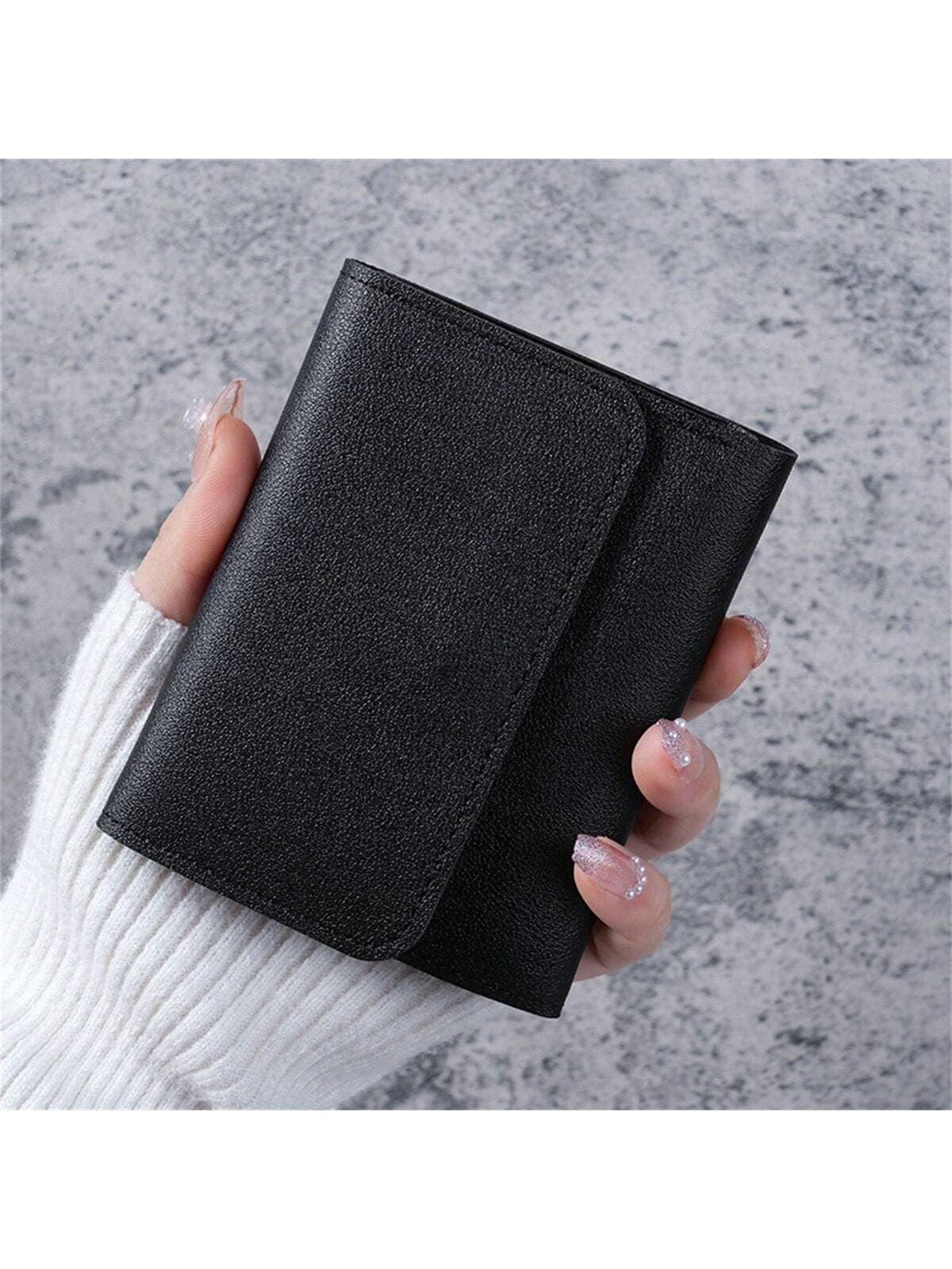 Simple Short Women's Wallet Student Ticket Holder Multi-Functional Card Holder 30% Off Change Ultra-Lightweight Glossy Wallet Bag Present For Men Wallet Purse Wallet Small Wallet Men Wallet Leather