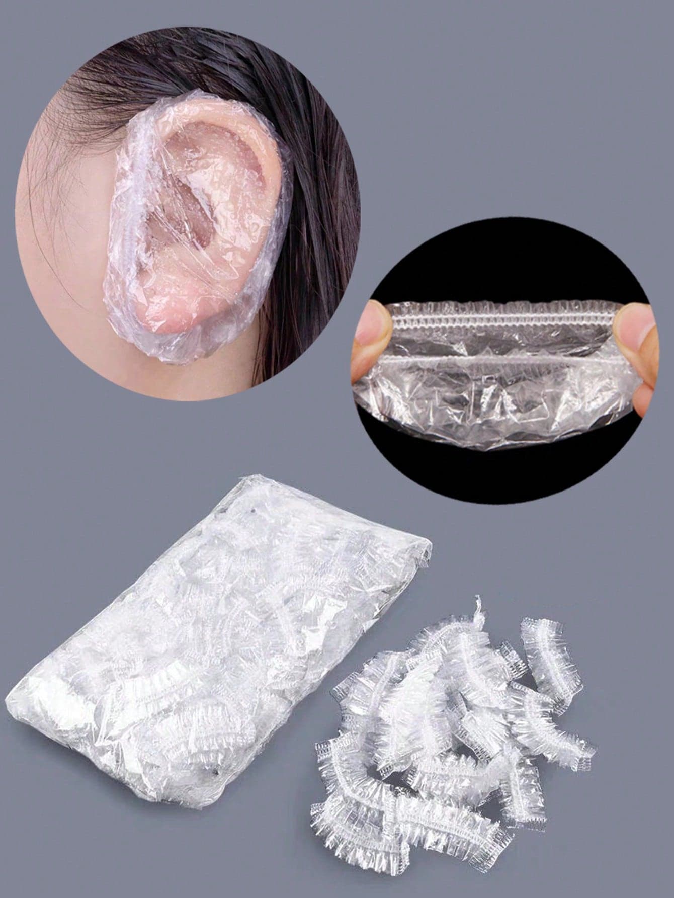 Disposable Waterproof Ear Cover 100 Pcs High Pressure HDPE Material Hair Dyeing, Bathing, Cleaning, Beauty Care, Shampooing, Waterproof And Protective Ear Canal, Disposable Waterproof Bathing Ear Cap, Hair Tools, Hair Products And Accessories For Barber Salon Beauty Back To School, Travel Holiday Essentials, Hair Accessories For Women, Slick Back Brush, Hair Dryer, Hair, Barber, Hair Tools, Hair Products, Hair Dryer, Hair Brush, Barber, Hairdressing Equipment, Hairstyle, Hairdressing, Barber Accessories, Barbershop, Hairdressing Equipment