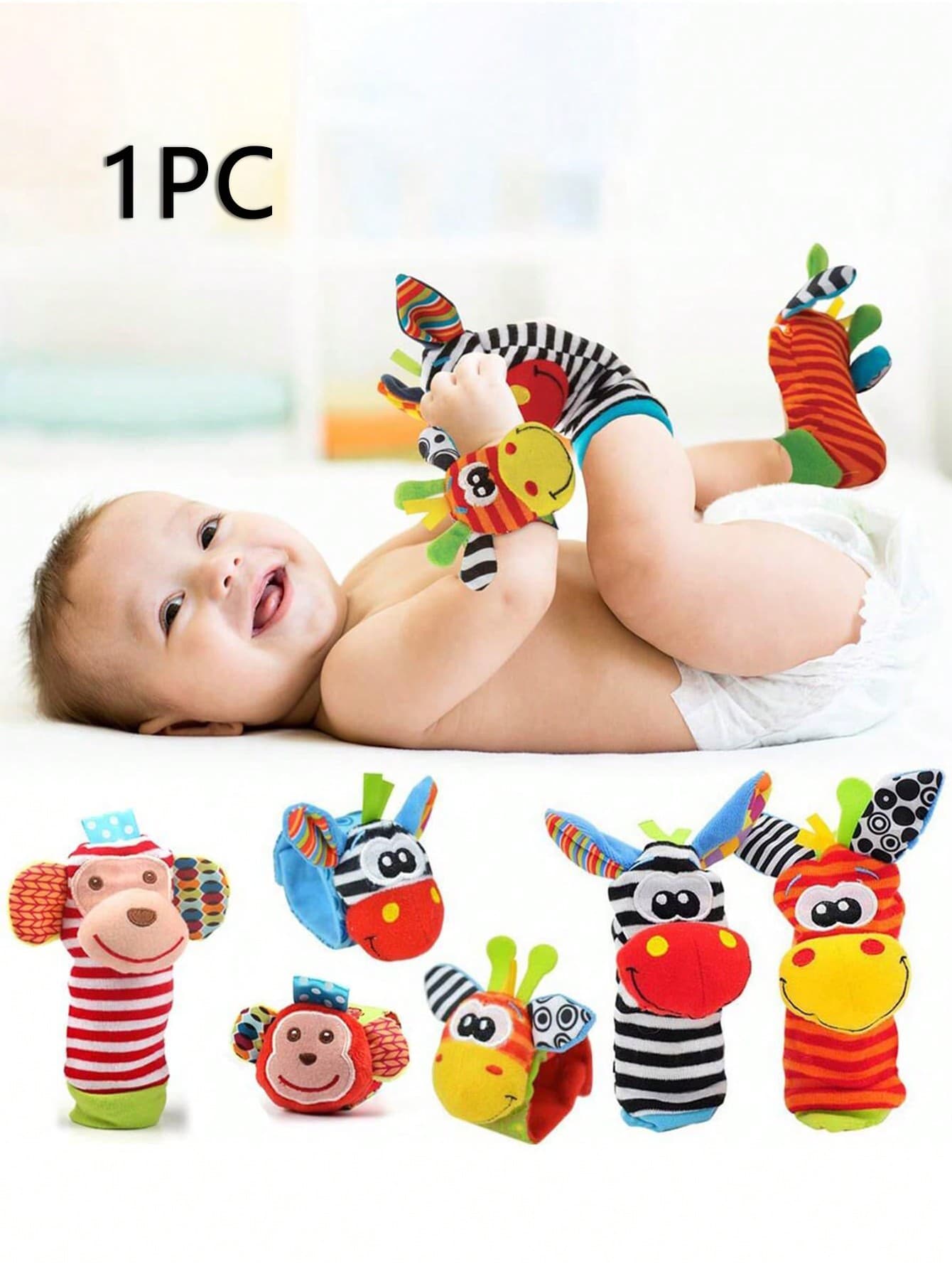 1pc Wrist Rattle Drum Gift, Cartoon Cute Calming Rattle Shaker Noisemaker