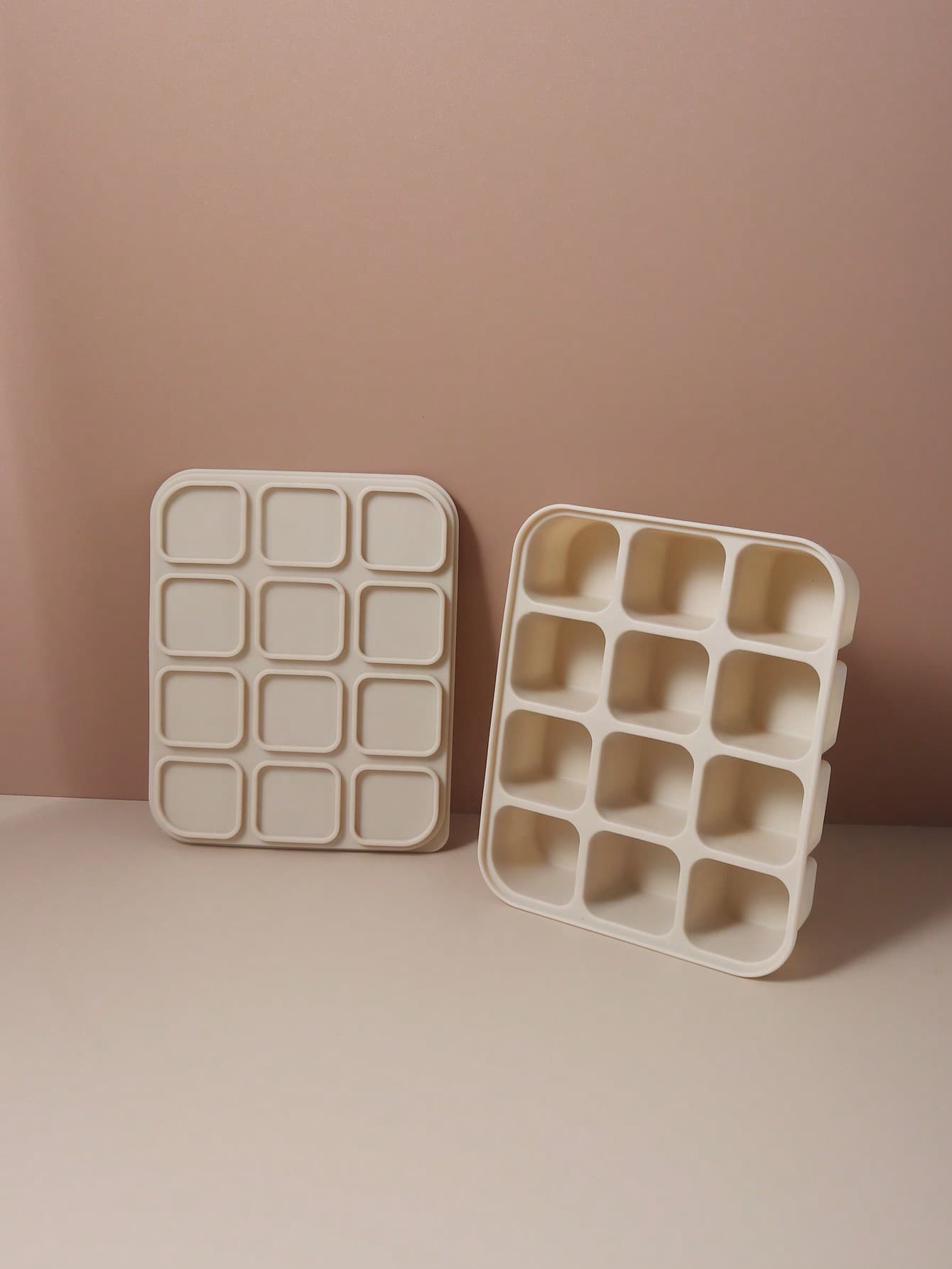 12-Compartment Baby Soft Silicone Easy Release Mold Complementary Food Box, Freezer & Refrigerator Storage Container, Steamer Mold