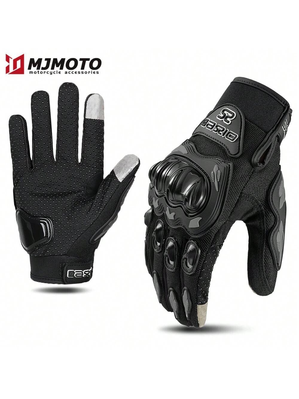 MJMOTO Motorcycle Gloves Summer Breathable Rider Protective Gear Anti-fall Non-slip Touch Screen Motorcyclist Gloves Men