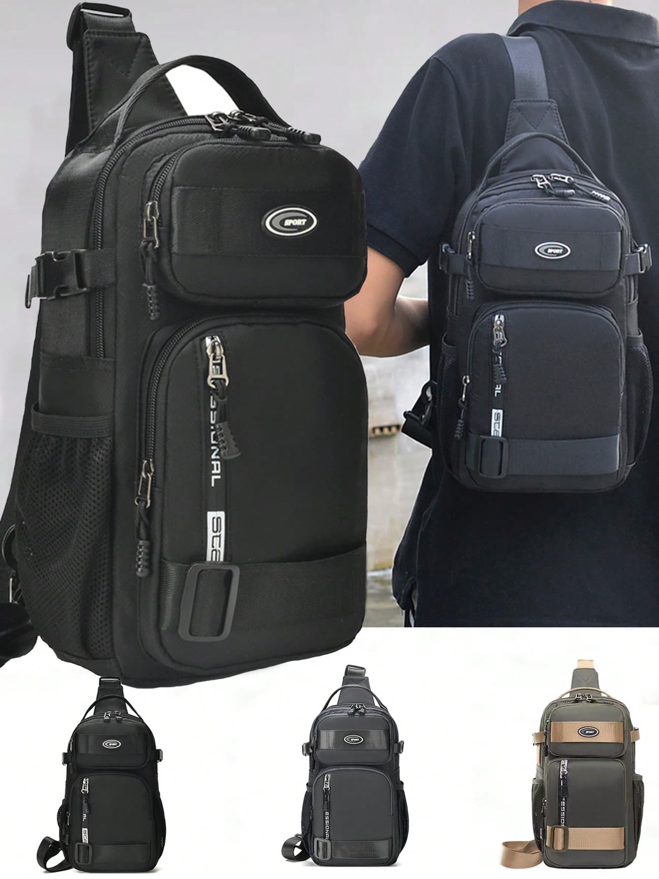 New Large Capacity Chest Bag Multi-Function Diagonal Bag Large Capacity Oxford Cloth Handbag Travel Backpack Shoulder Bag Large Capacity Oversized For Travel Vacation Nylon Solid Color Men Gifts Fanny Pack Sling Bag Waist Bag Business Casual Black Bag For Commute Business Outdoor College Bag Summer Dad Bag For School For School Supplies Chest Bag Side Bag Hobo Bag Christmas Holiday Thanksgiving Gifts Holiday Essentials Back To School The Sporty Life Summer Bag Spring Break Bag Pack Belt Bag, Camping