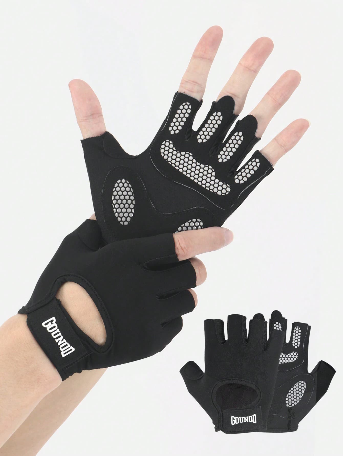 1 Pair GOUNOD Full Palm Weightlifting Gloves, Fitness Gloves Suitable For Gym, Cycling, Workout, Ultra-Lightweight, Unisex