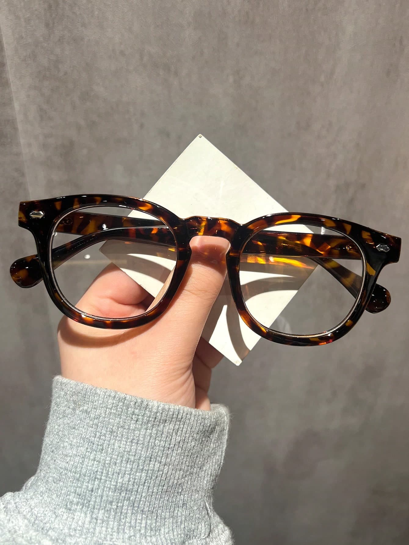 1pc/2pcs/3pcs/5pcs Women Small Round Frame Super Lightweight Rivet Transparent Lens Anti-Eyestrain Music Festival Fashion Glasses, Versatile Non-Prescription Glasses Suitable For Daily Use, Computer, TV, Gaming, Smartphones