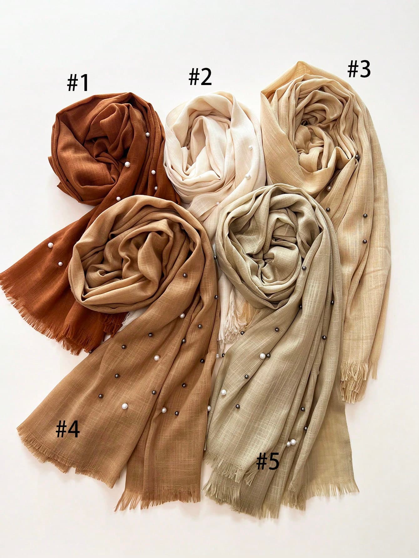 Handmade Beaded Women's Fashionable Scarf Ideal For Head Wrap, Shawl, Travel, Casual Daily Use Elegant Bandana