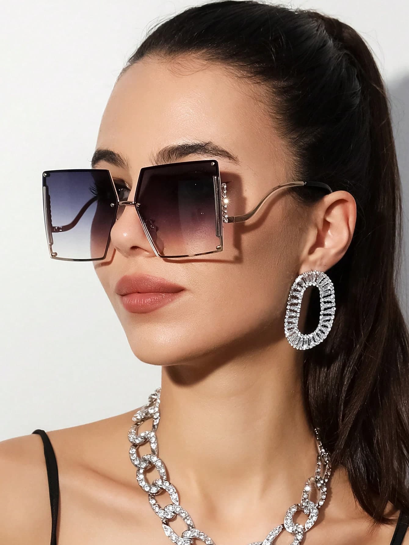 Retro Square Metal Frame Fashion Glasses, Classic Style For Men & Women, Outdoor Travel Beach Casual Decoration Daily Wear For Summer Beach Vacation,Outdoor,Travel